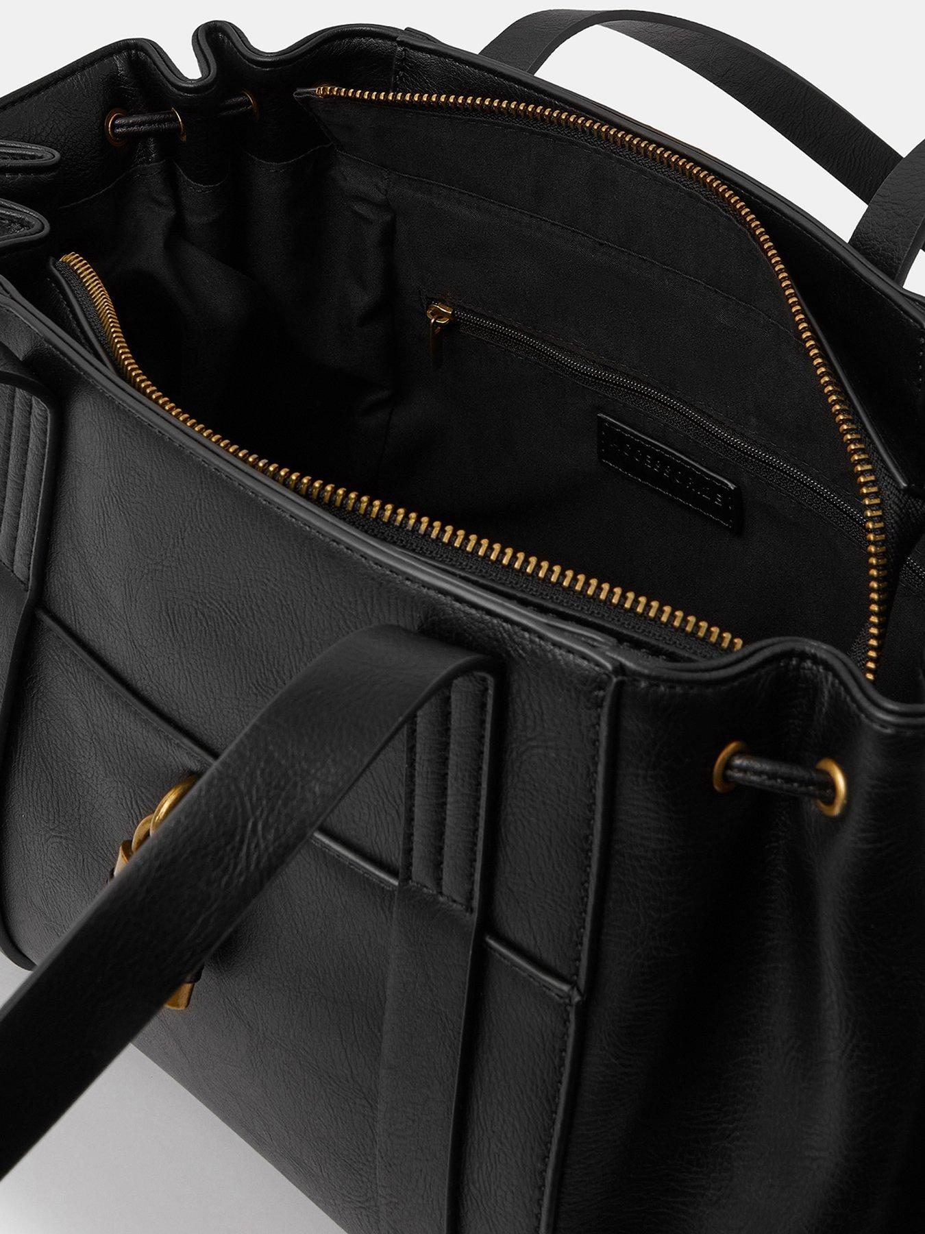 Image 4 of 4 of Accessorize Padlock Ruched Shoulder Bag