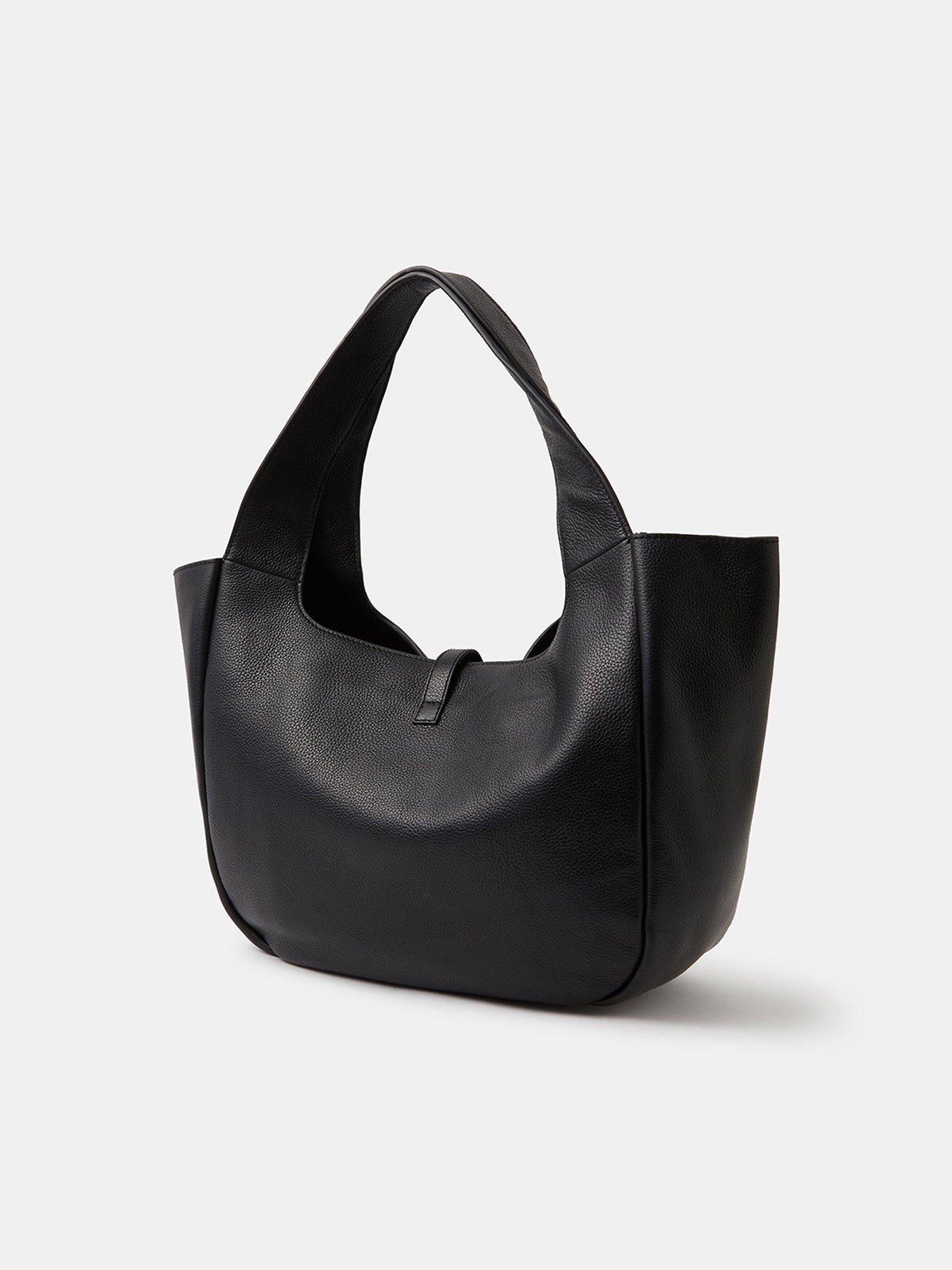 Image 2 of 4 of Accessorize Buckle Tab Leather Shoulder Bag
