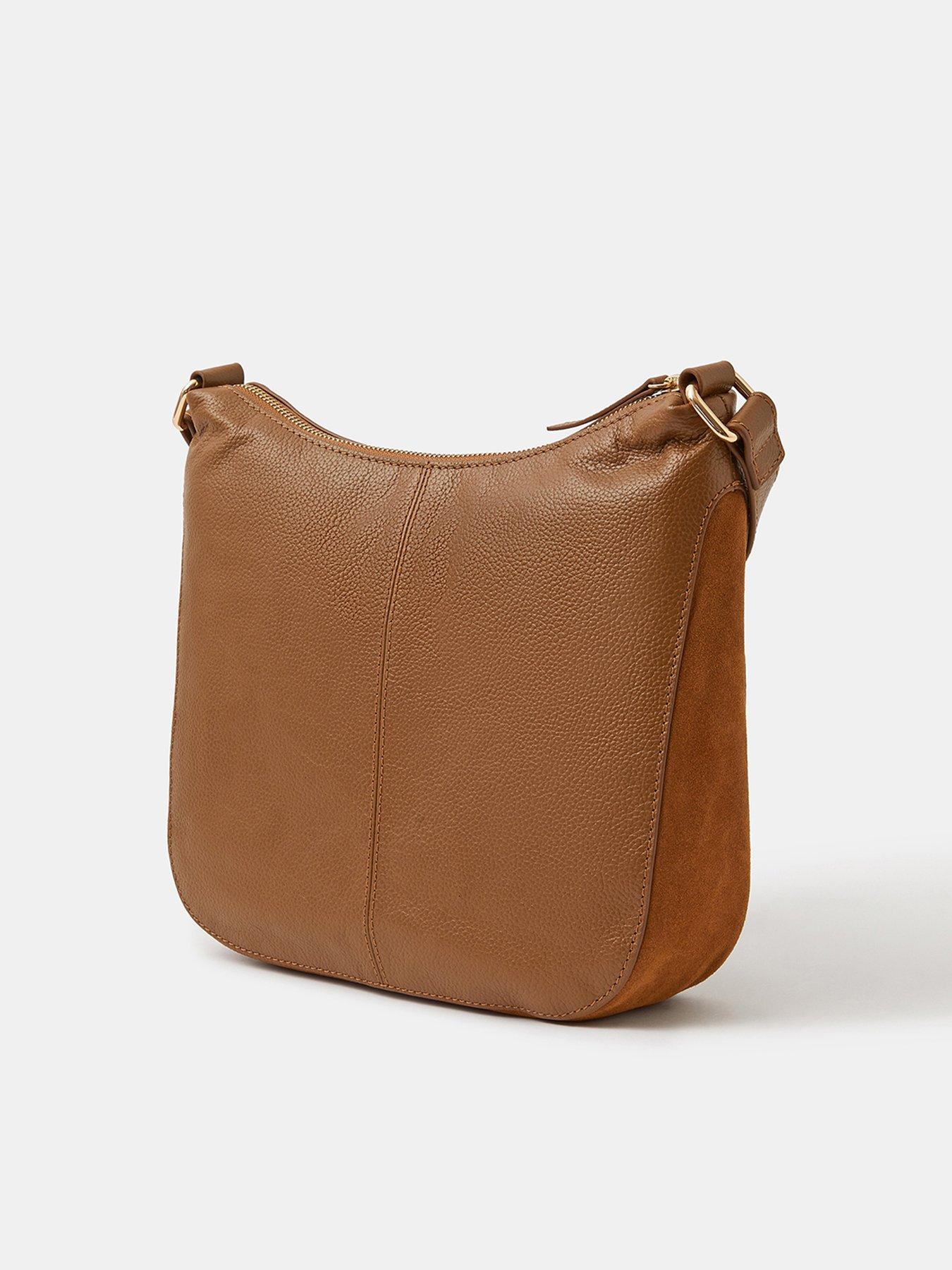 back image of accessorize-leather-messenger-cross-body-bag