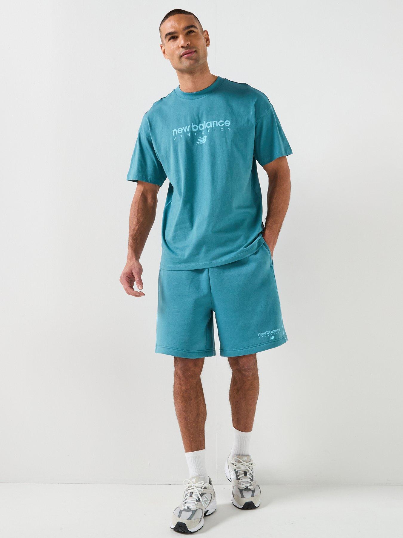 Image 3 of 5 of New Balance Mens Linear Graphic T-Shirt - Blue