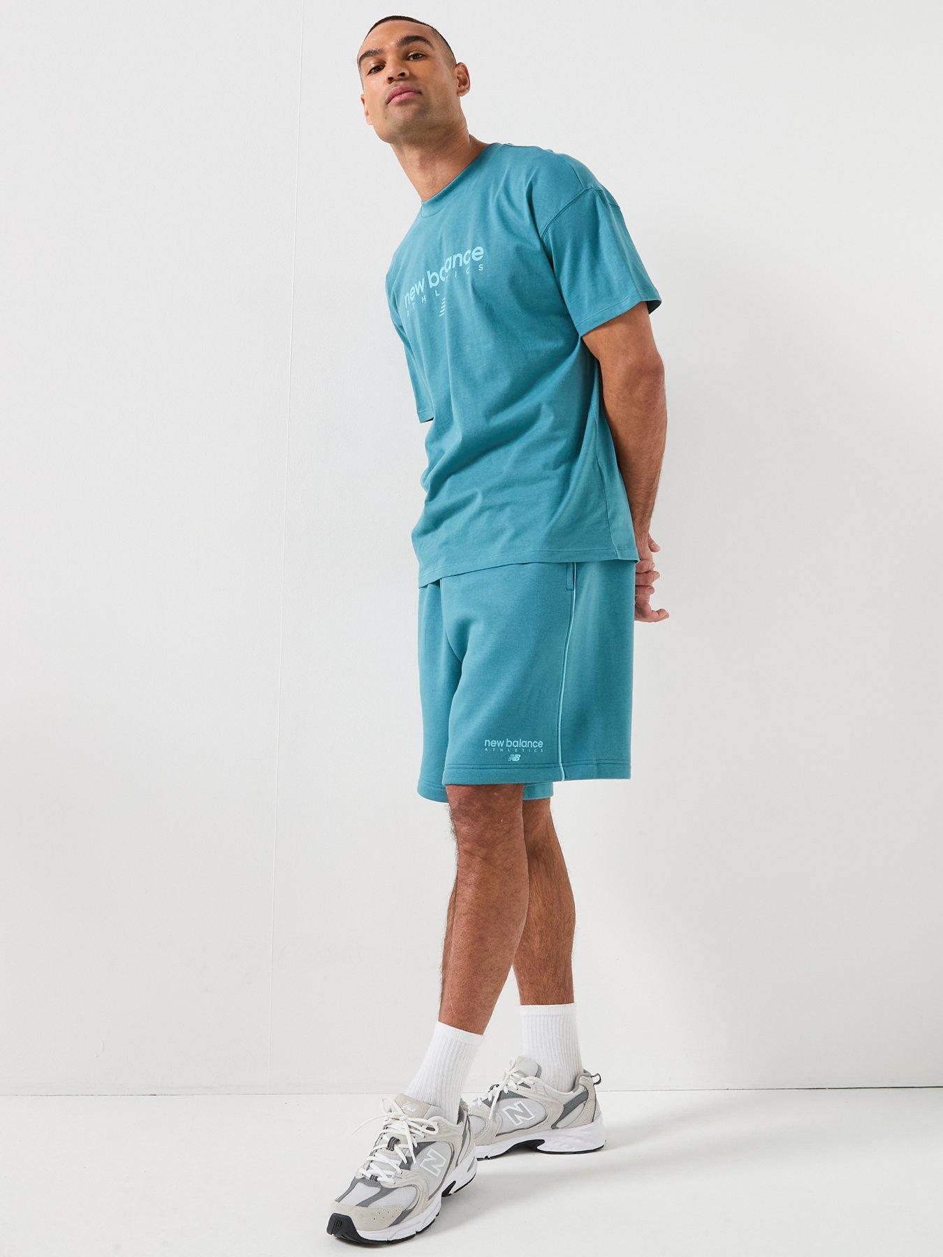 Image 5 of 5 of New Balance Mens Linear Graphic T-Shirt - Blue
