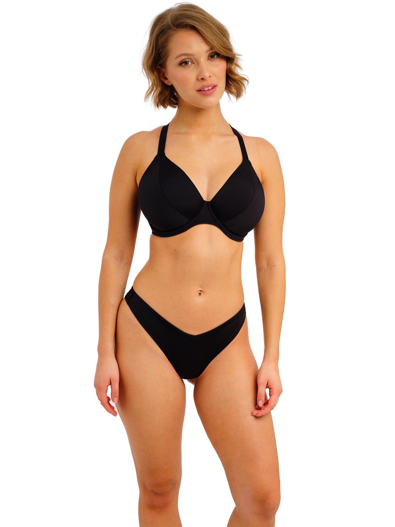 Freya Jewel Cove Underwire Bikini Top - Plain Black