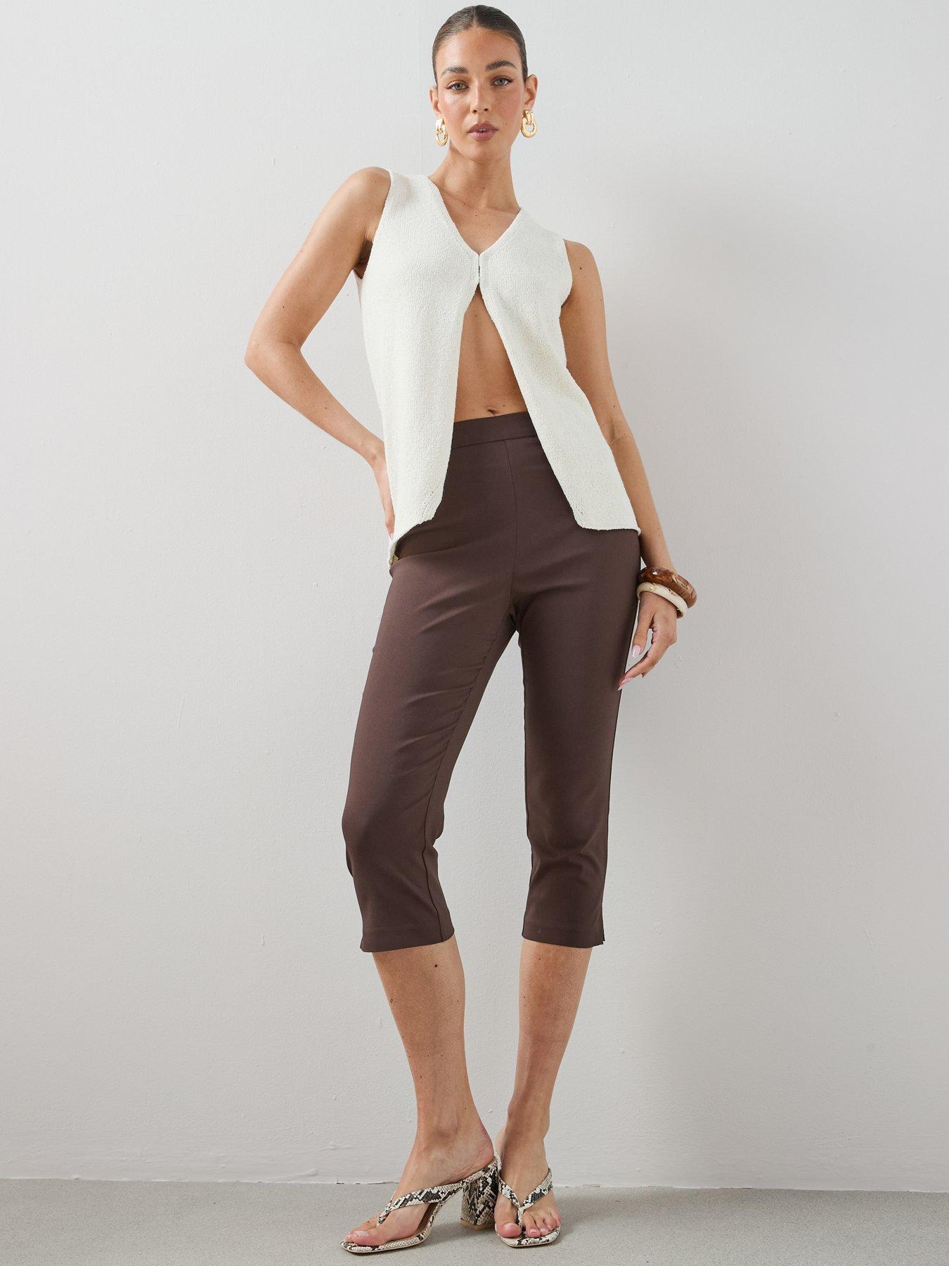 Image 5 of 6 of The Very Collection Capri Trouser - Brown