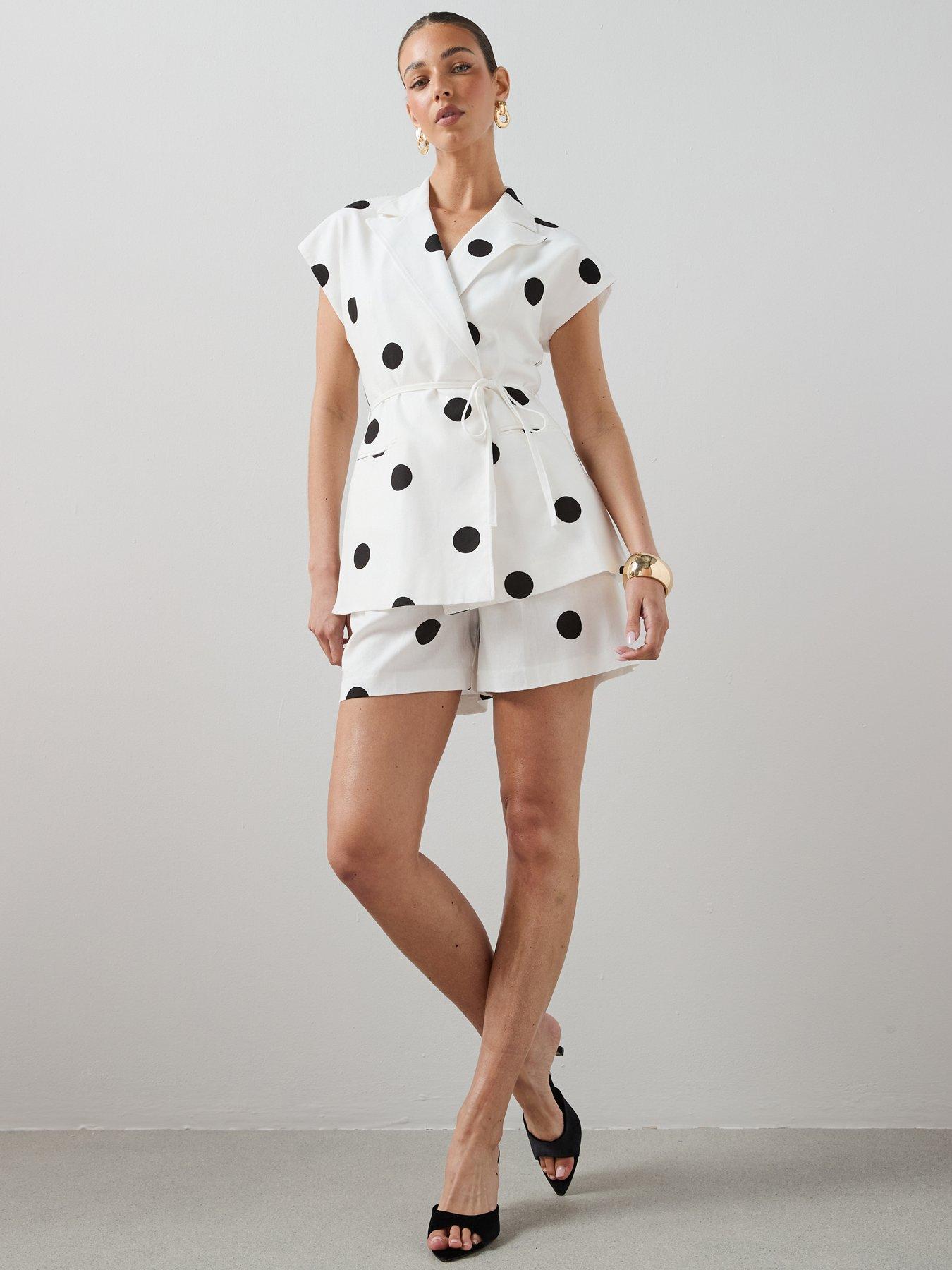 The Very Collection Polka Dot Shorts - Black/White