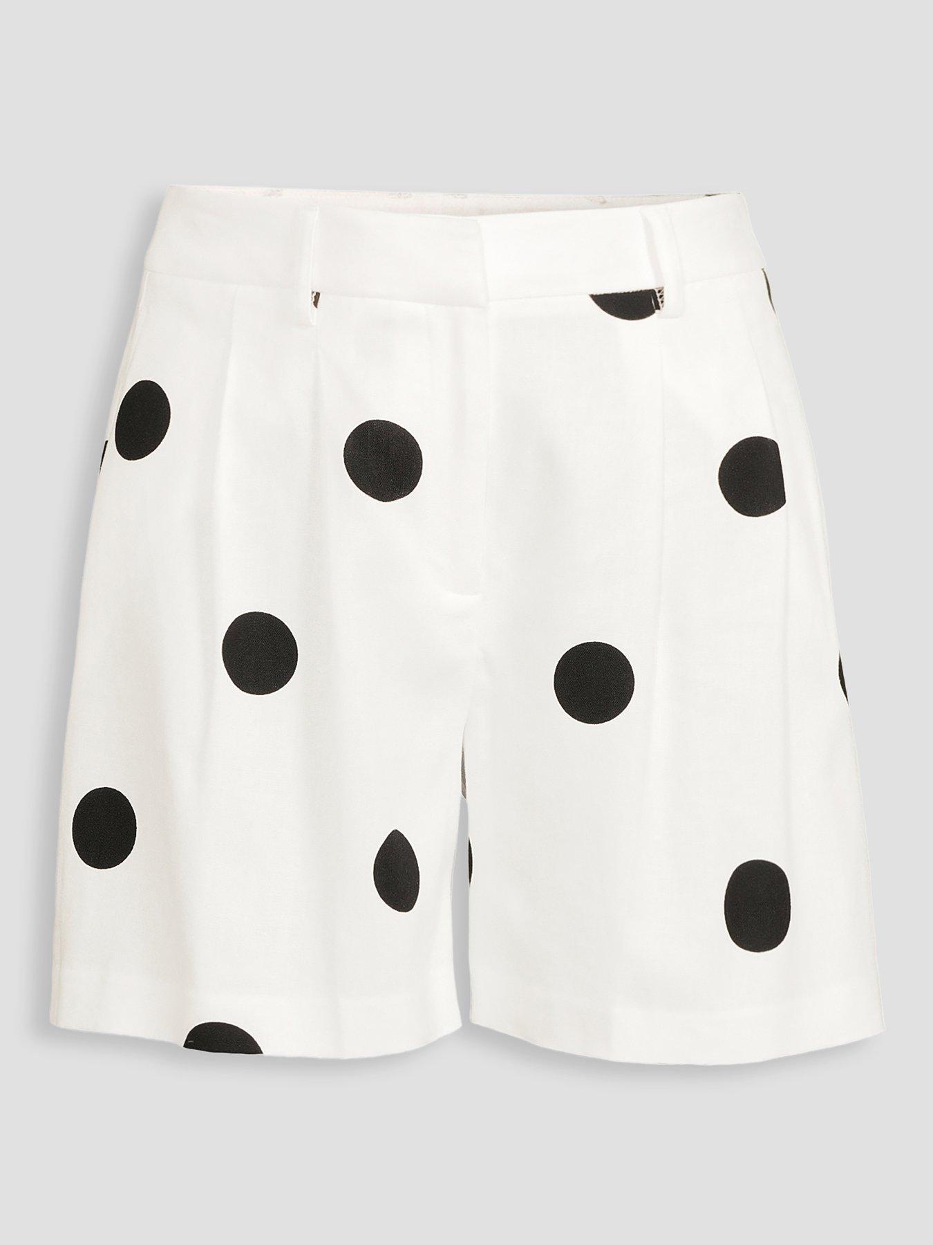 Image 6 of 6 of The Very Collection Polka Dot Shorts - Black/White