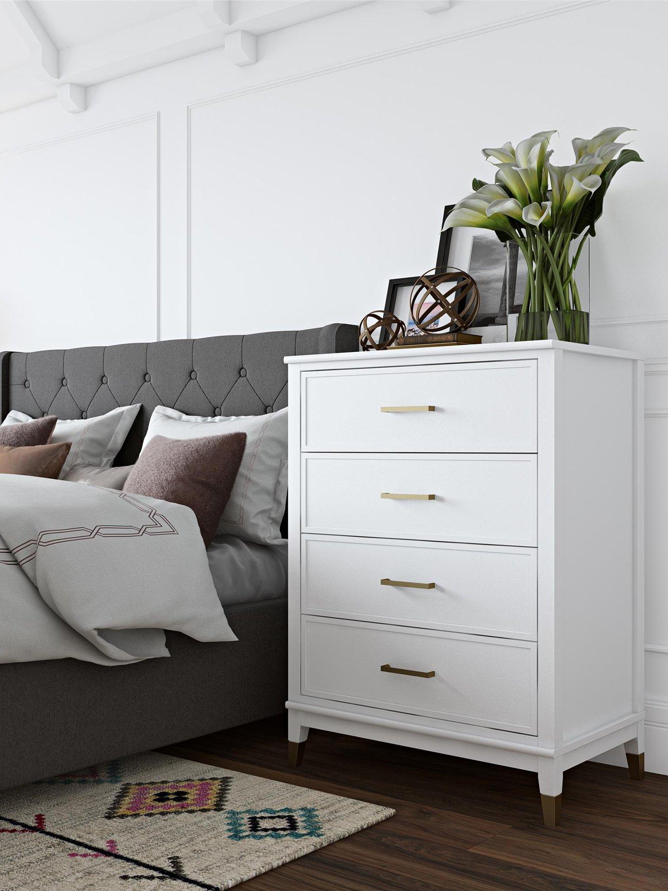 Image 1 of 7 of Dorel Home Westerleigh 4 Drawer Dresser - White