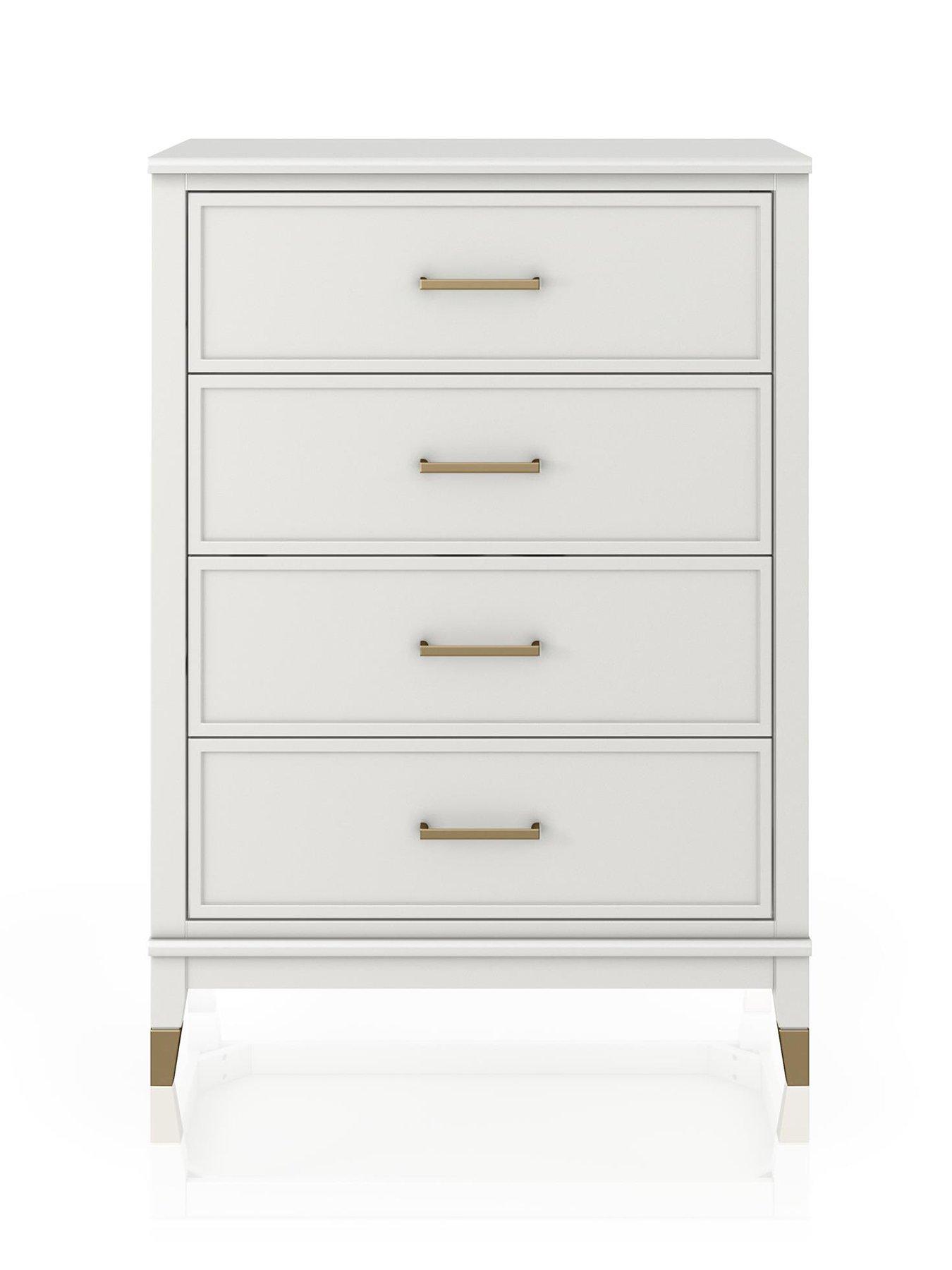  image of cosmoliving-by-cosmopolitan-westerleigh-4-drawer-dresser-white