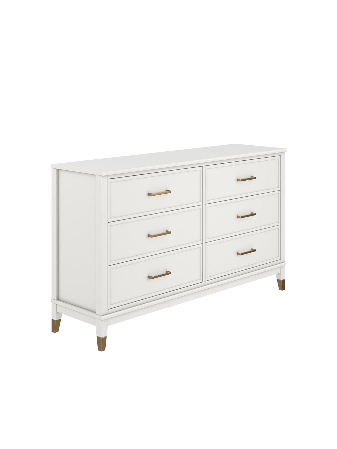  image of cosmoliving-by-cosmopolitan-westerleigh-6-drawer-dresser-white