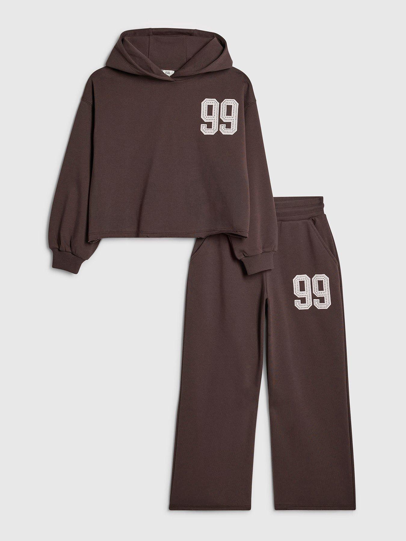 river-island-older-girls-99-number-back-print-hoodie-tracksuit-set-brown