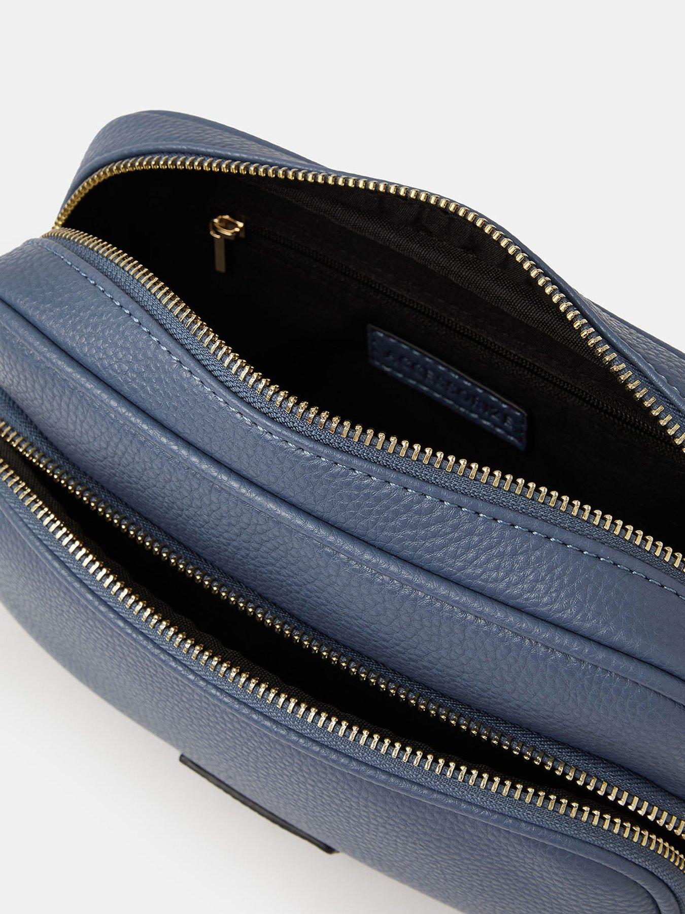  image of accessorize-double-zip-crossbody-bag--nbspblue