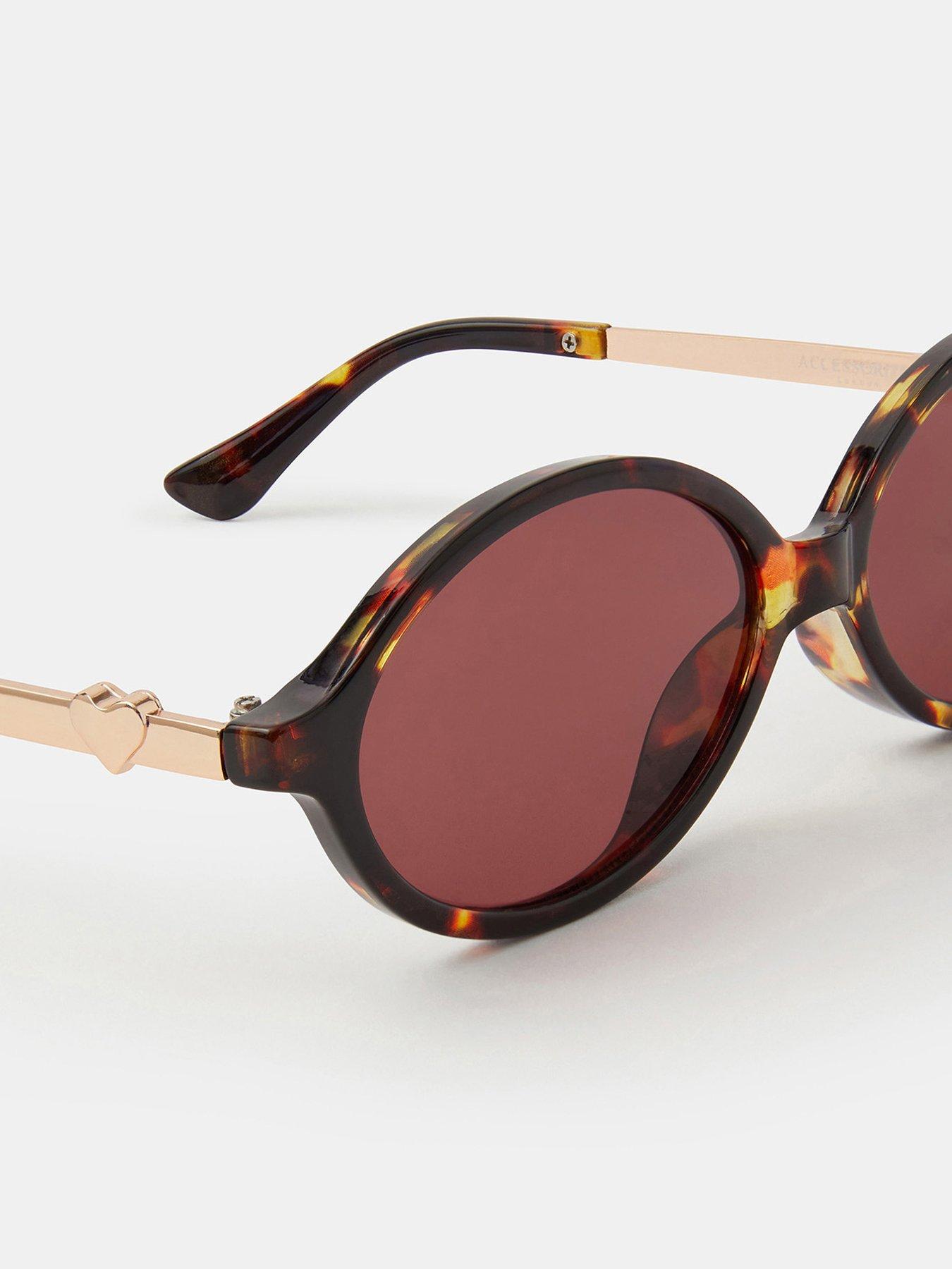  image of accessorize-tort-oval-sunglasses