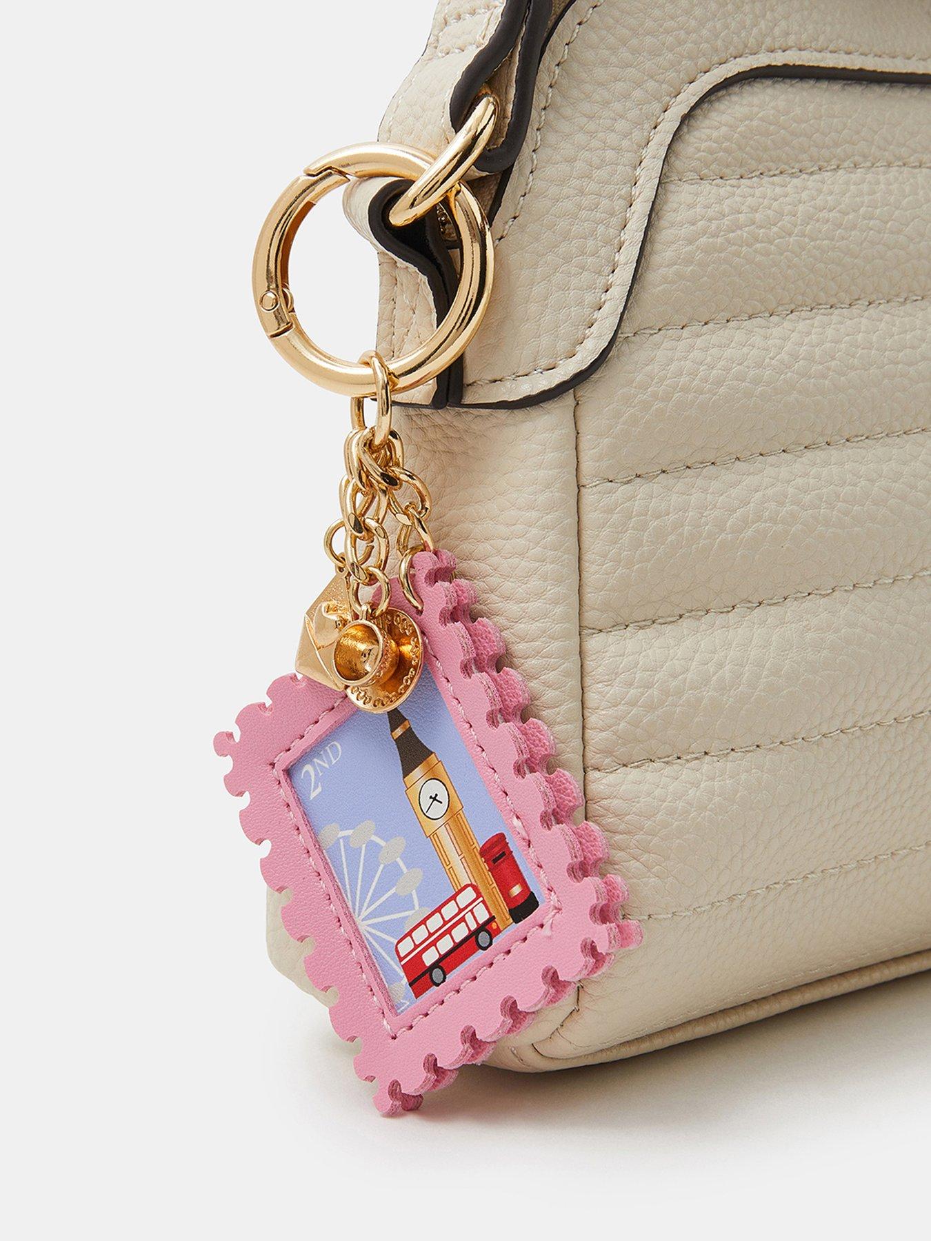 Image 2 of 3 of Accessorize London Postage Stamp Bag Charm