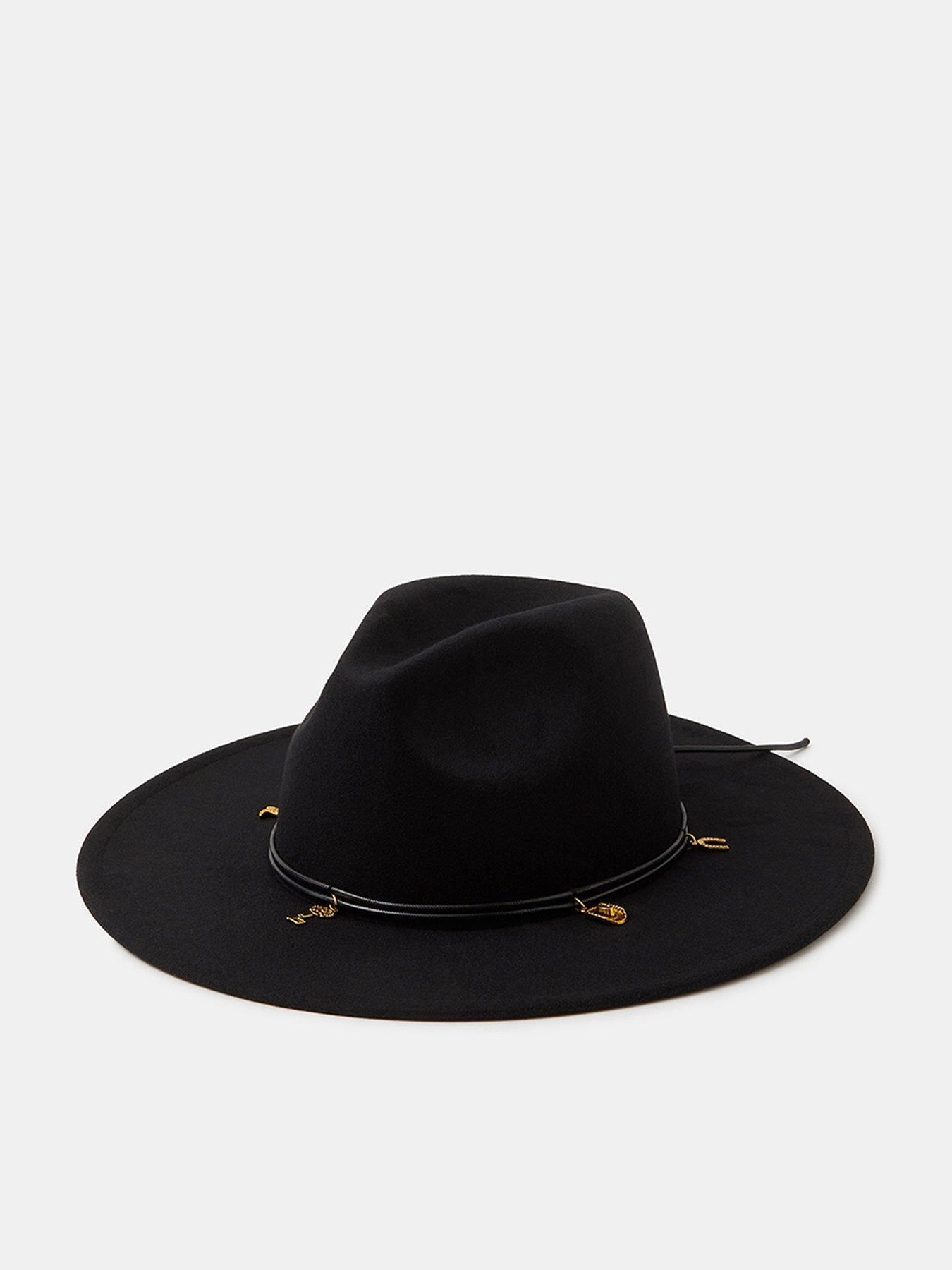 Image 1 of 4 of Accessorize Cowboy Charm Fedora Hat