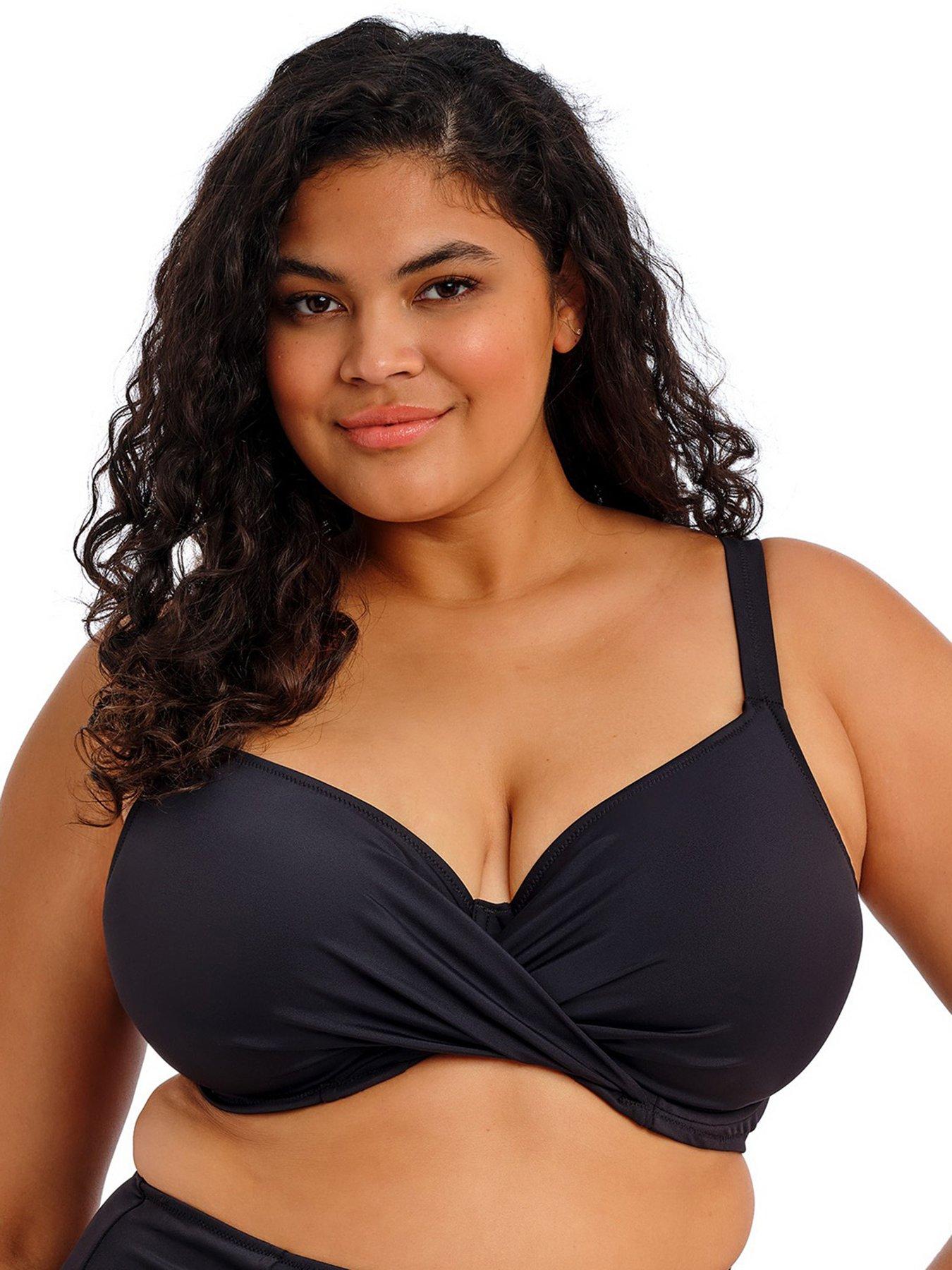 Elomi Plain Sailing Underwire Plunge Bikini Top - Black