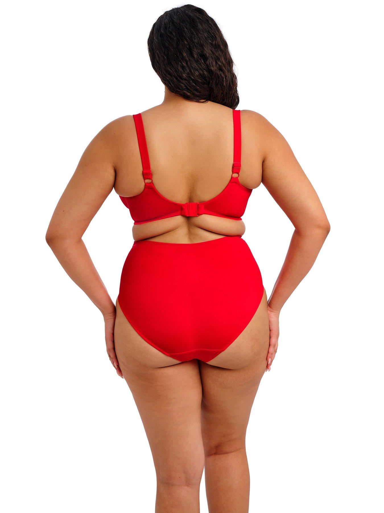  image of elomi-plain-sailing-underwire-plunge-bikini-top-lava