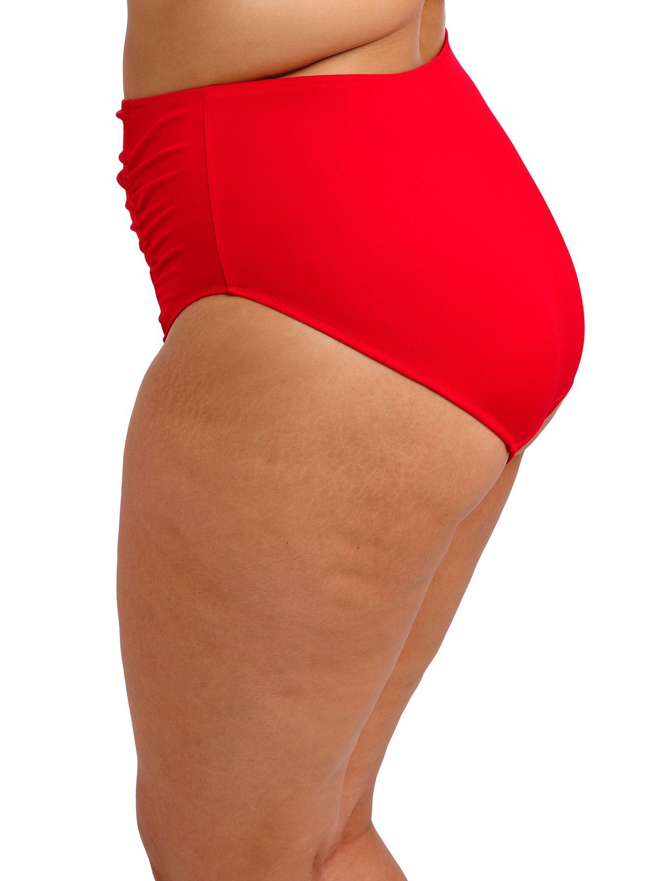  image of elomi-plain-sailing-underwire-plunge-bikini-top-lava