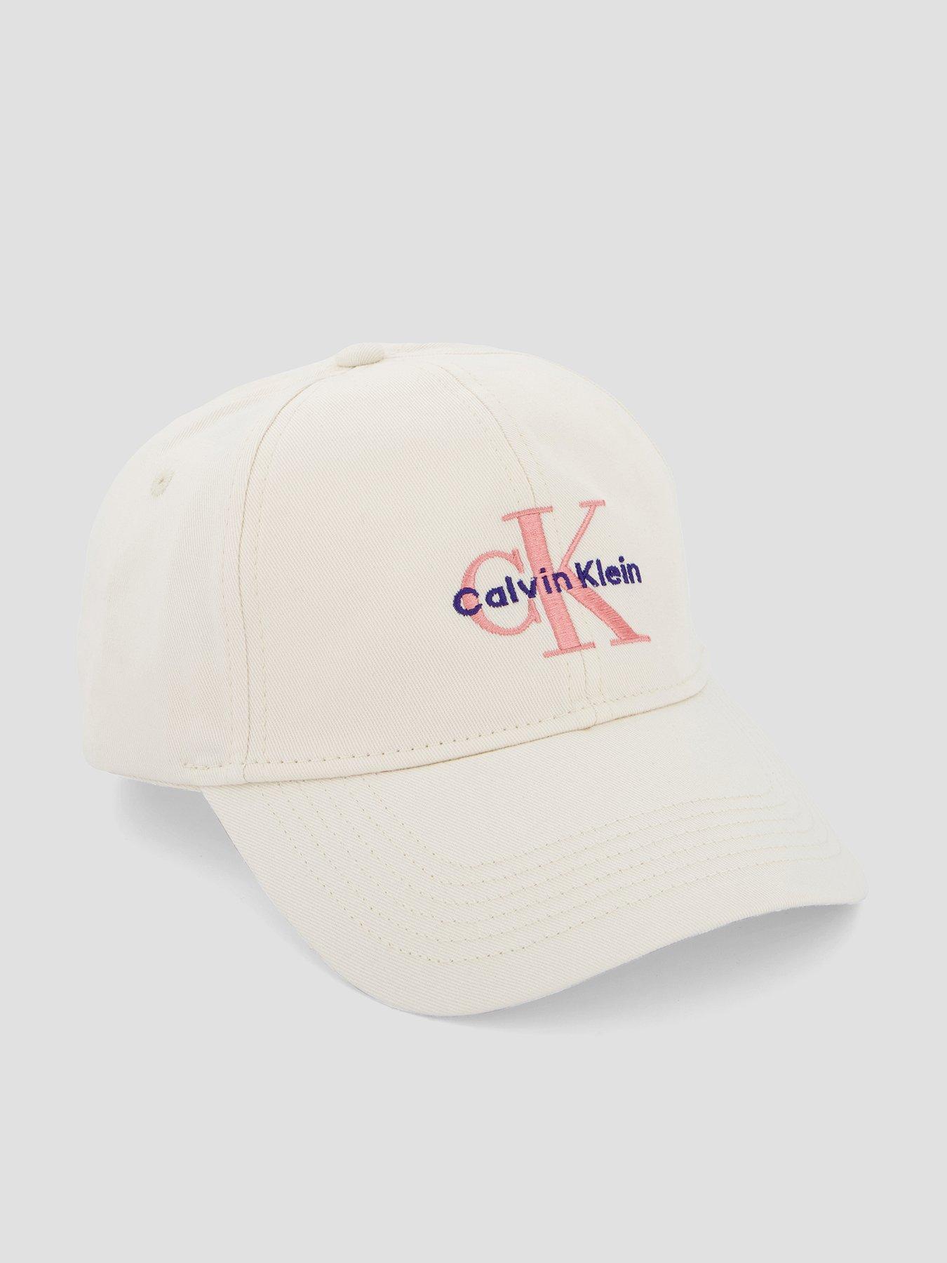 Calvin Klein Monologo Embroidery Baseball Hat - White