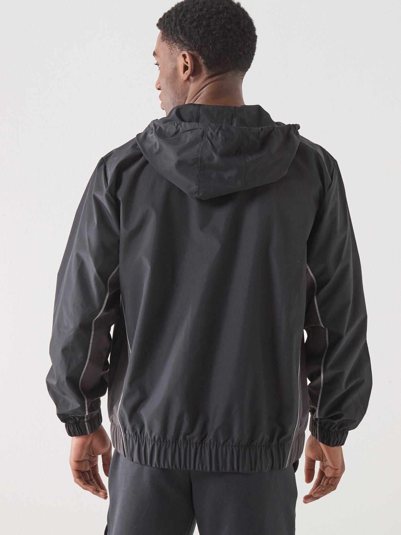 Image 2 of 5 of New Balance Mens Linear Graphic Woven Jacket - Black