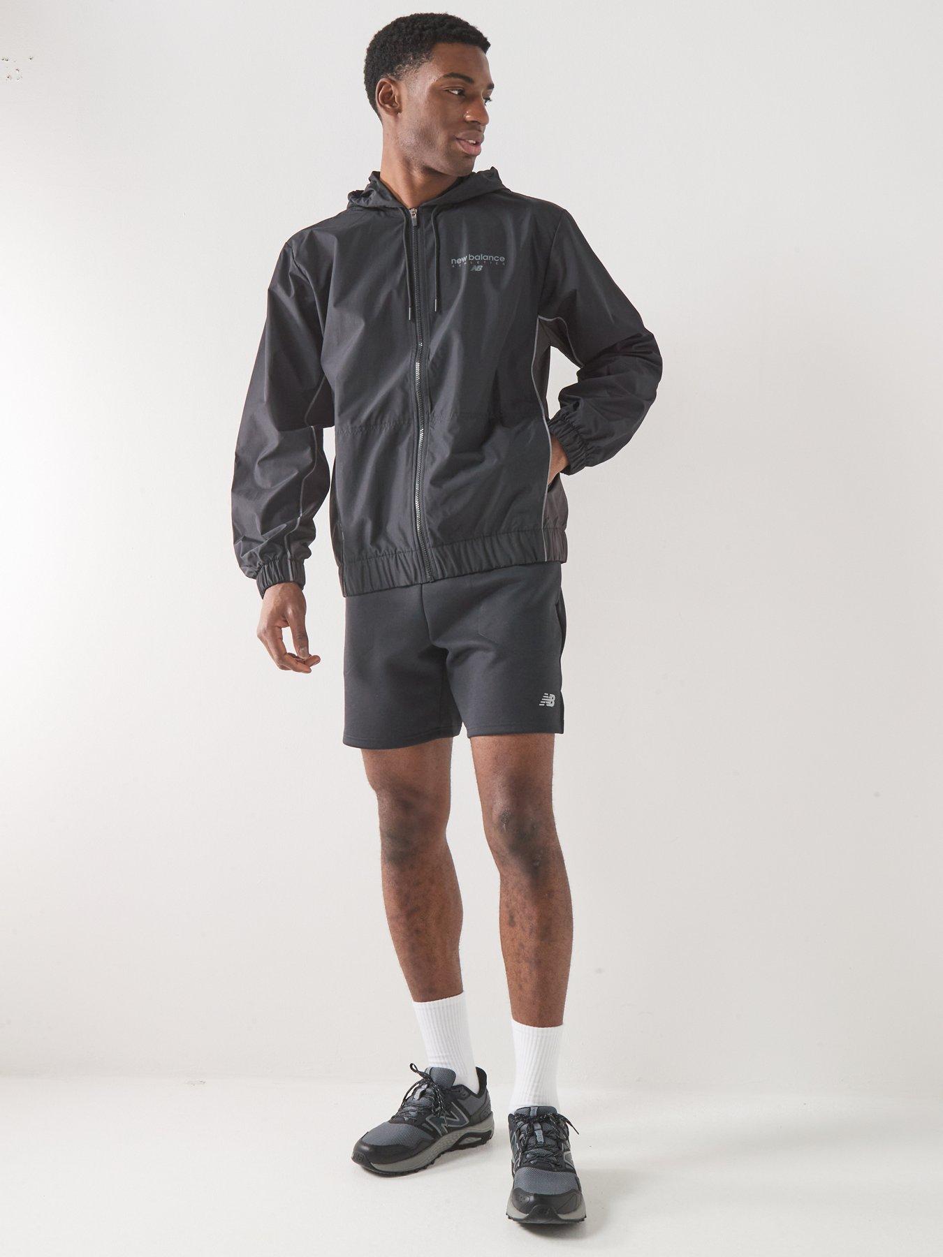 Image 3 of 5 of New Balance Mens Linear Graphic Woven Jacket - Black