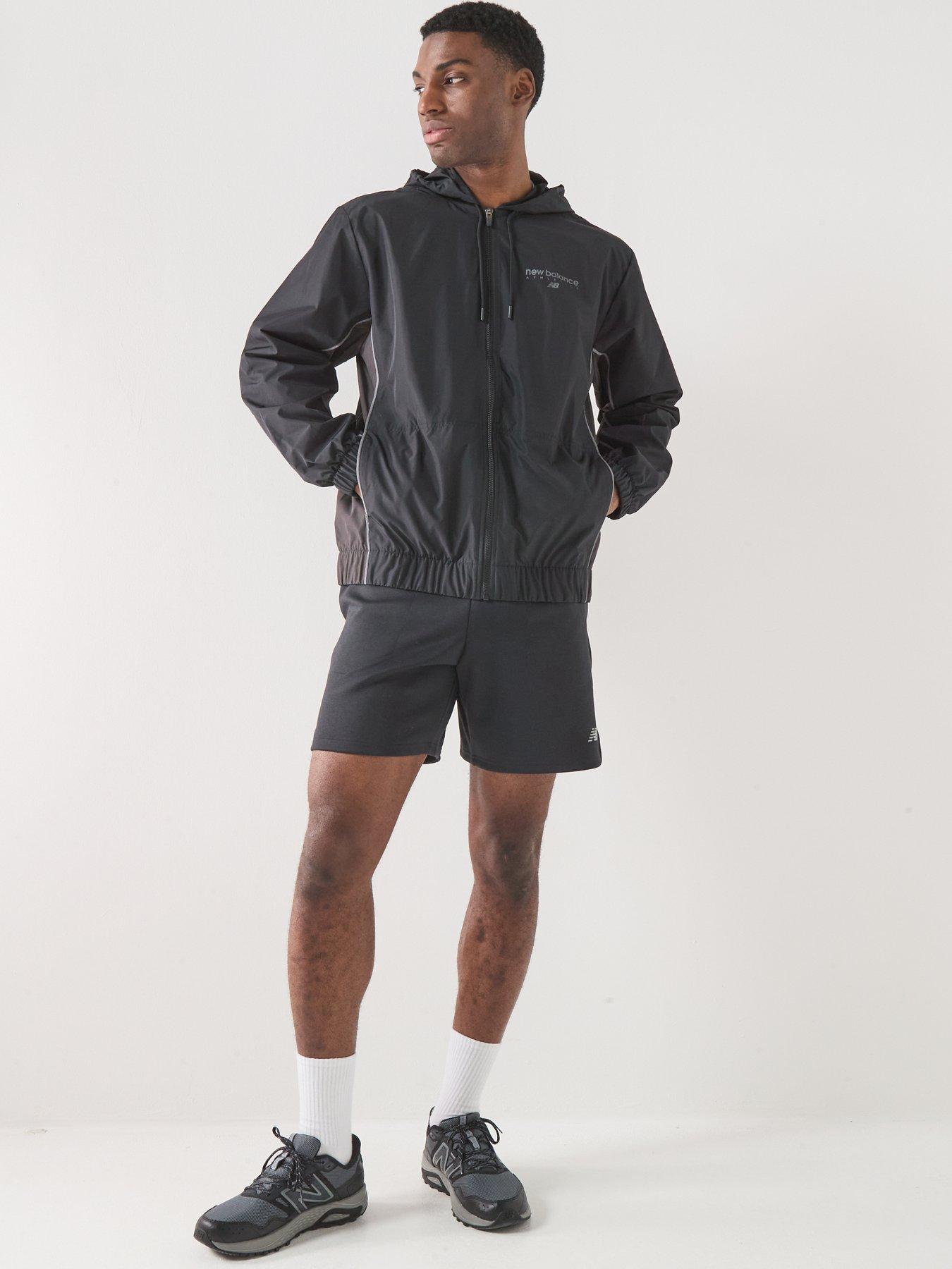 Image 5 of 5 of New Balance Mens Linear Graphic Woven Jacket - Black