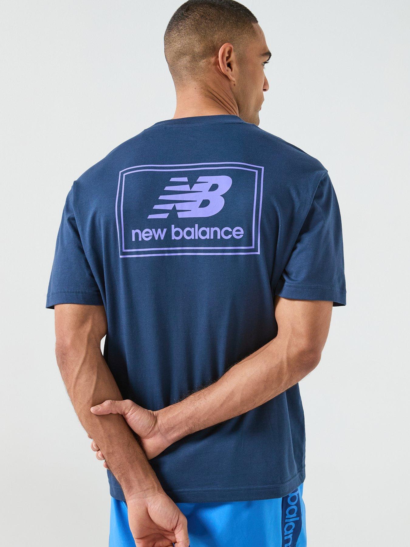  image of new-balance-mens-woven-label-t-shirt-blue