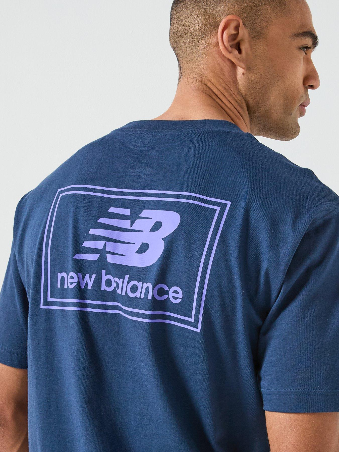  image of new-balance-mens-woven-label-t-shirt-blue