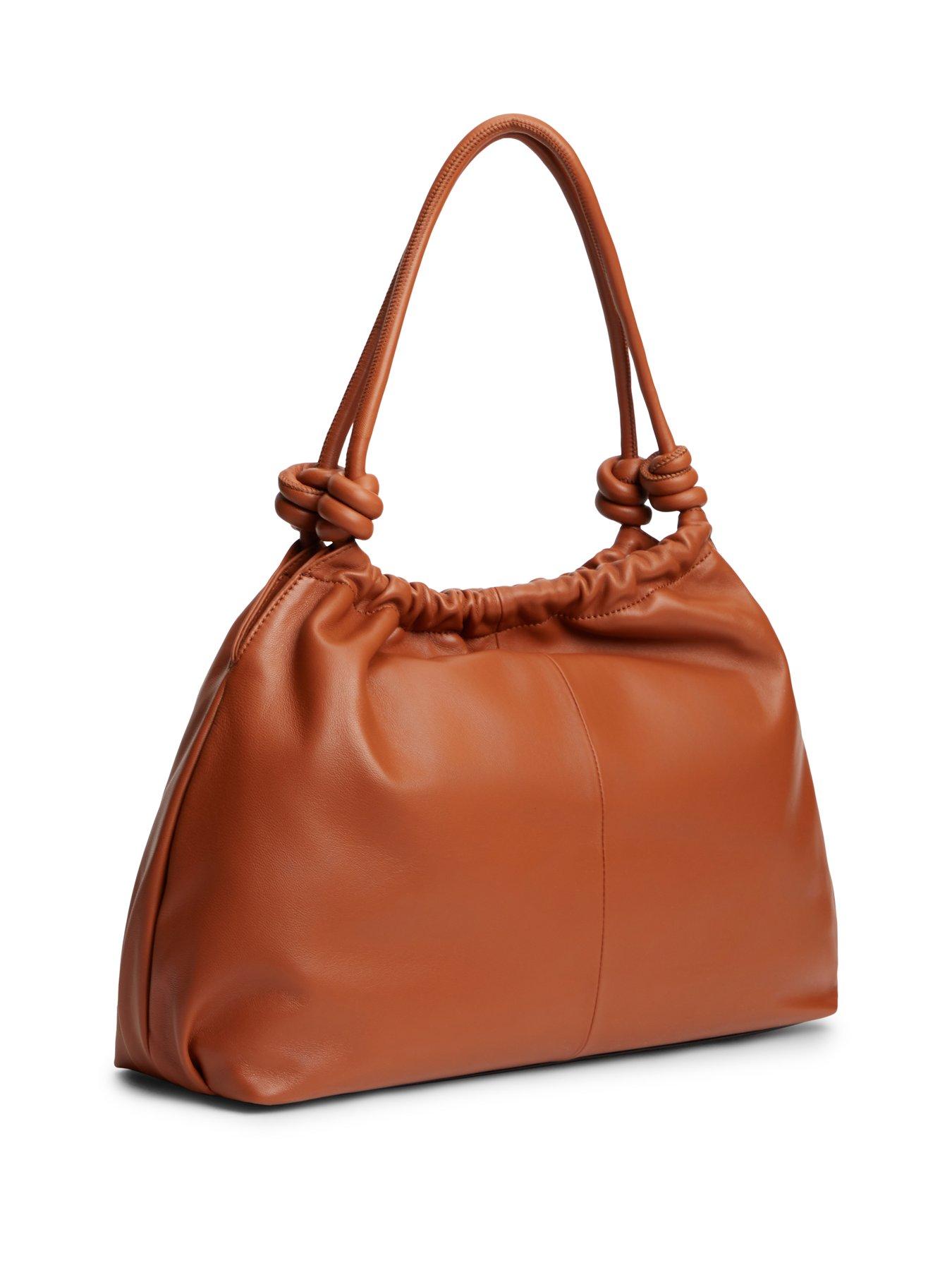 Image 2 of 4 of Tommy Hilfiger TH Soft Leather Hobo - Cognac