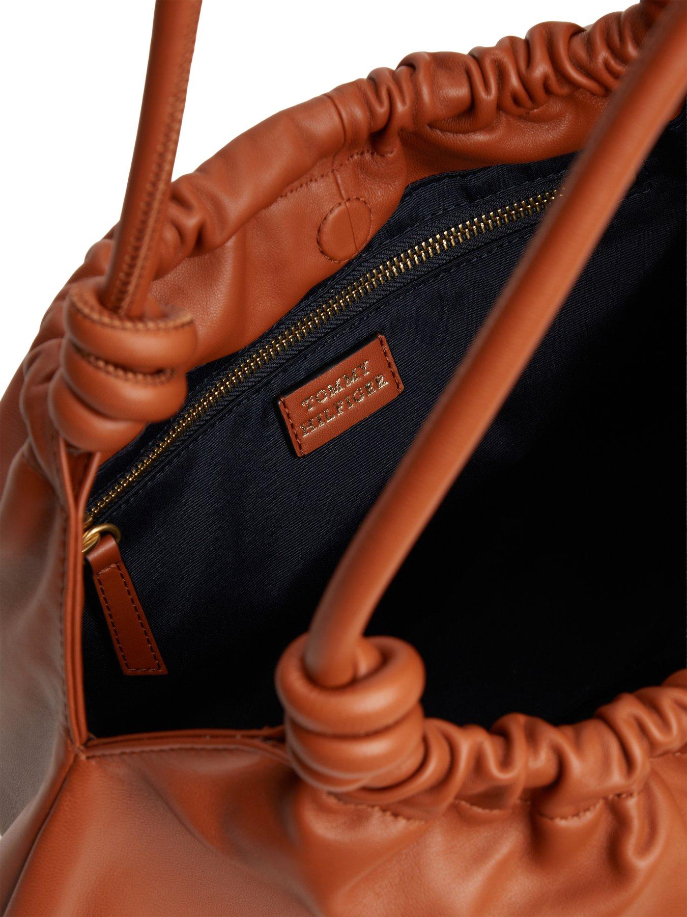Image 3 of 4 of Tommy Hilfiger TH Soft Leather Hobo - Cognac