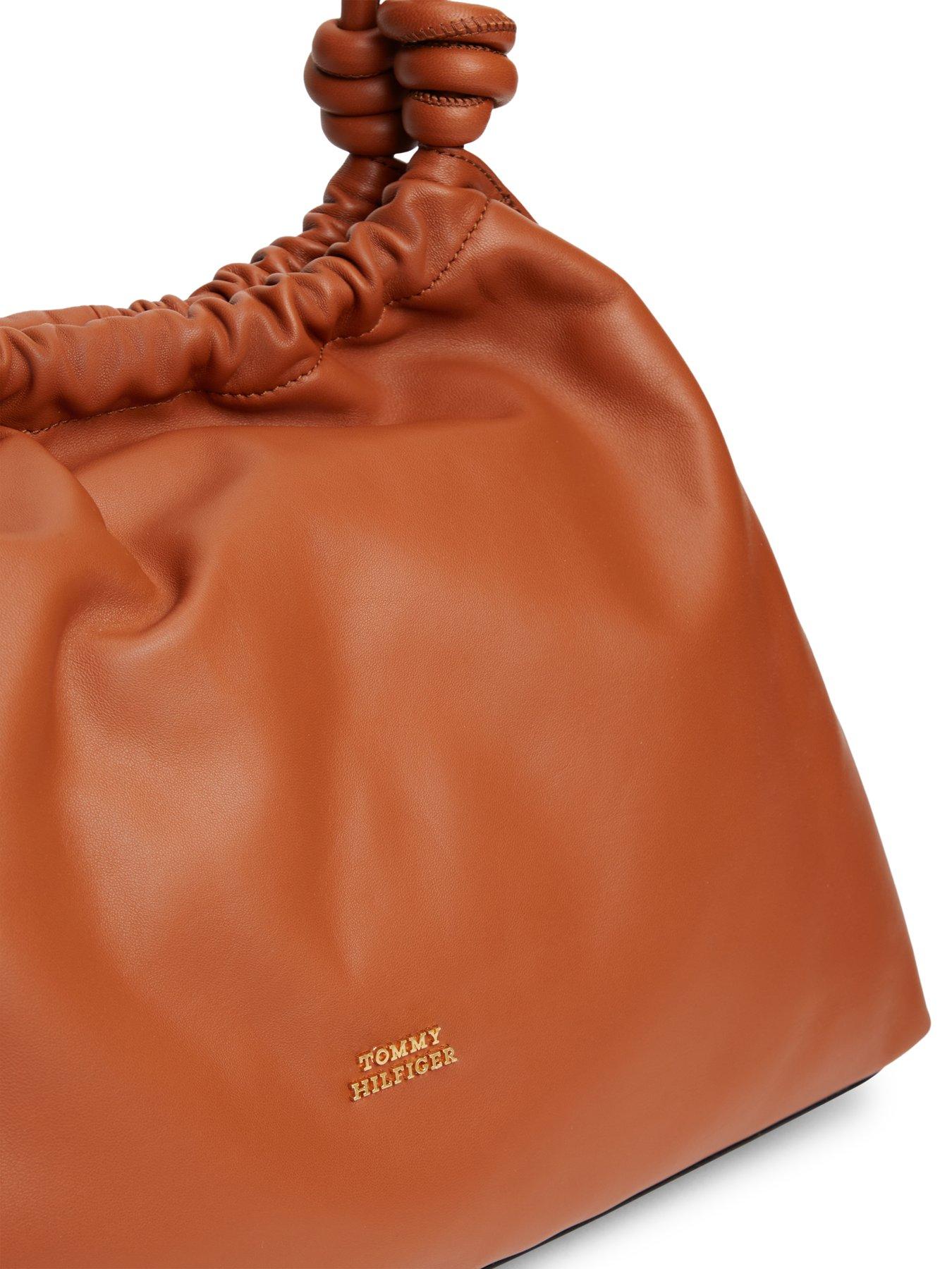 Image 4 of 4 of Tommy Hilfiger TH Soft Leather Hobo - Cognac