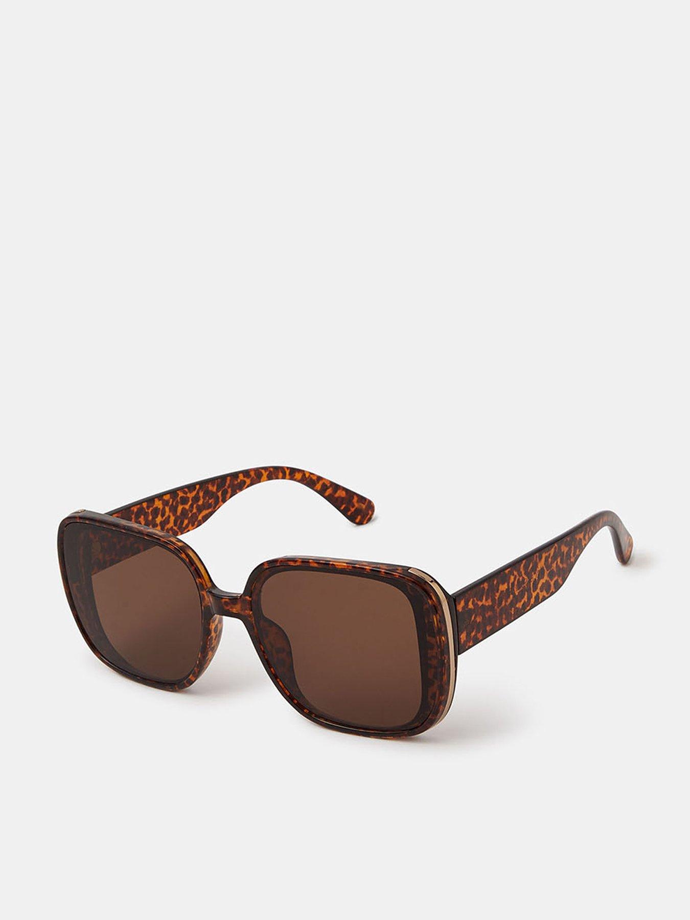 Accessorize Square Leopard Print Sunglasses