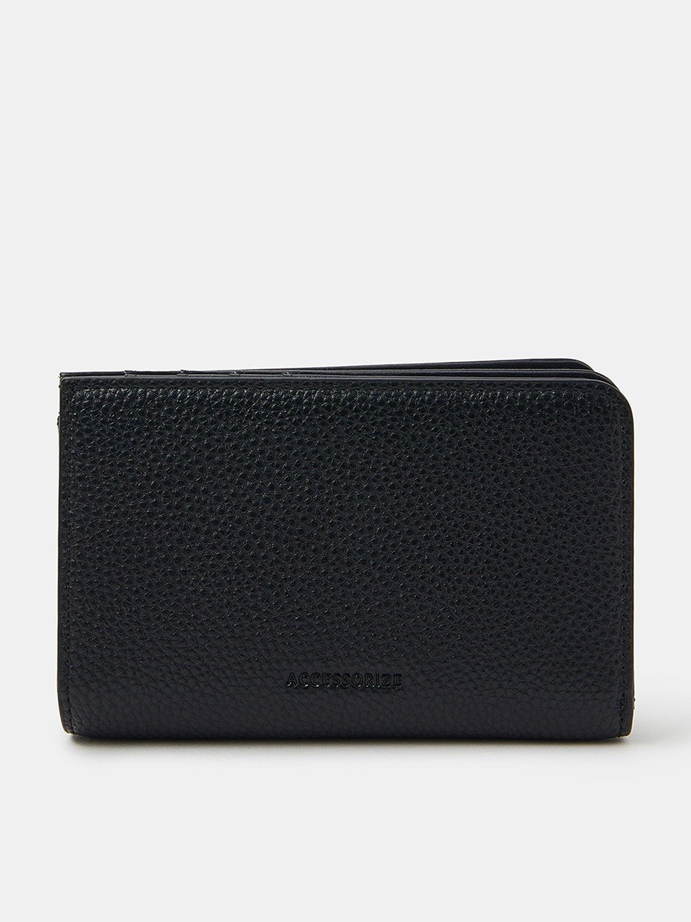 Image 1 of 3 of Accessorize Faux Leather Zip Purse