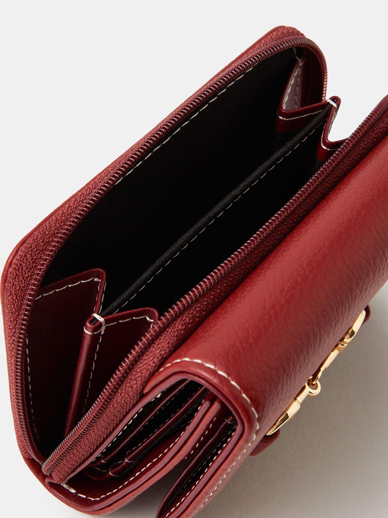  image of accessorize-horsebit-tri-fold-purse