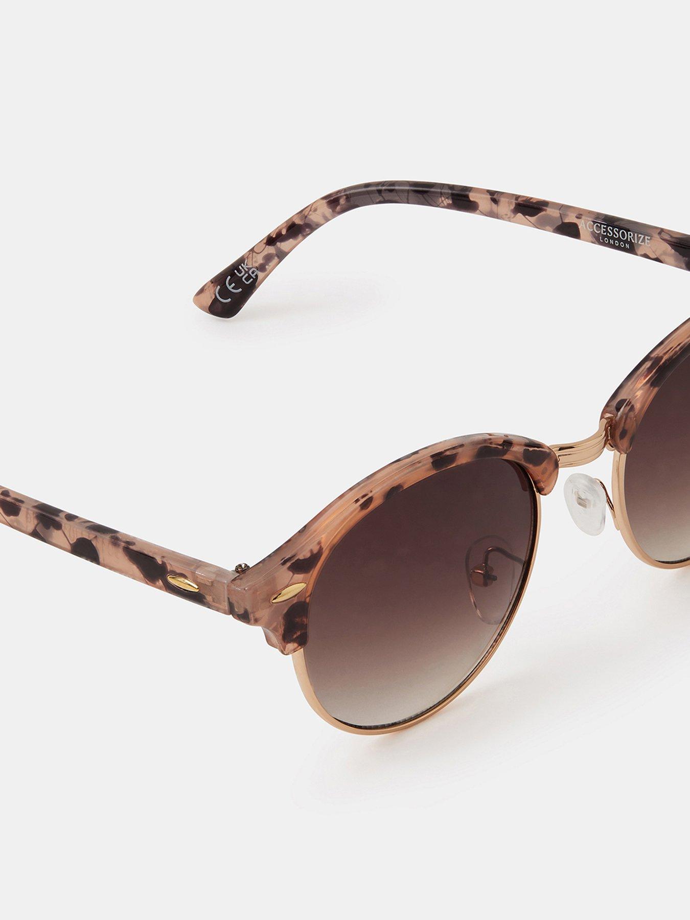  image of accessorize-tort-browline-sunglasses