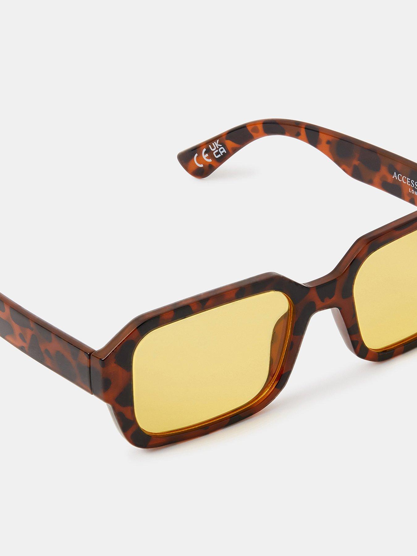  image of accessorize-retro-tort-square-sunglasses