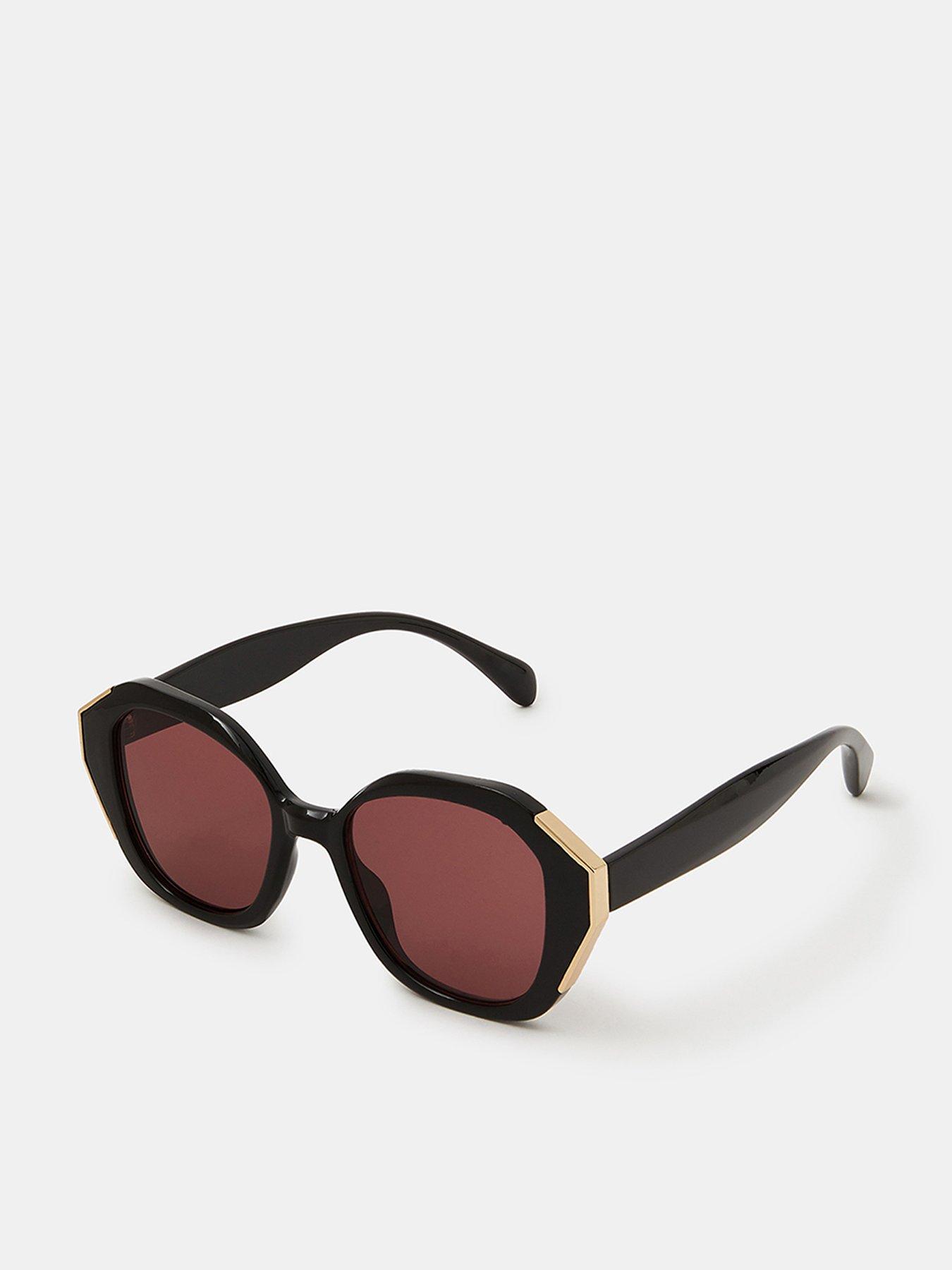 front image of accessorize-oversized-geometric-sunglasses
