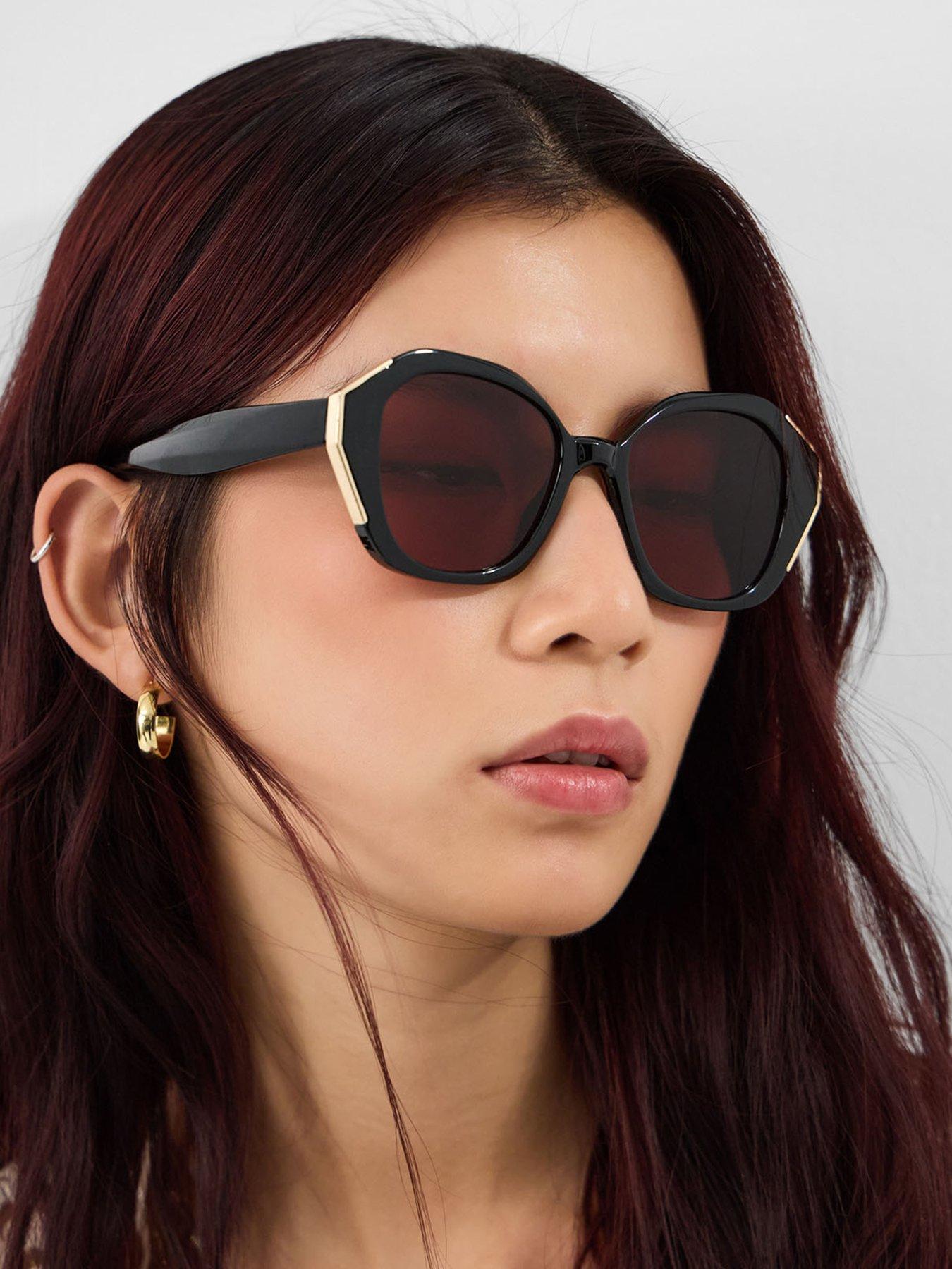  image of accessorize-oversized-geometric-sunglasses
