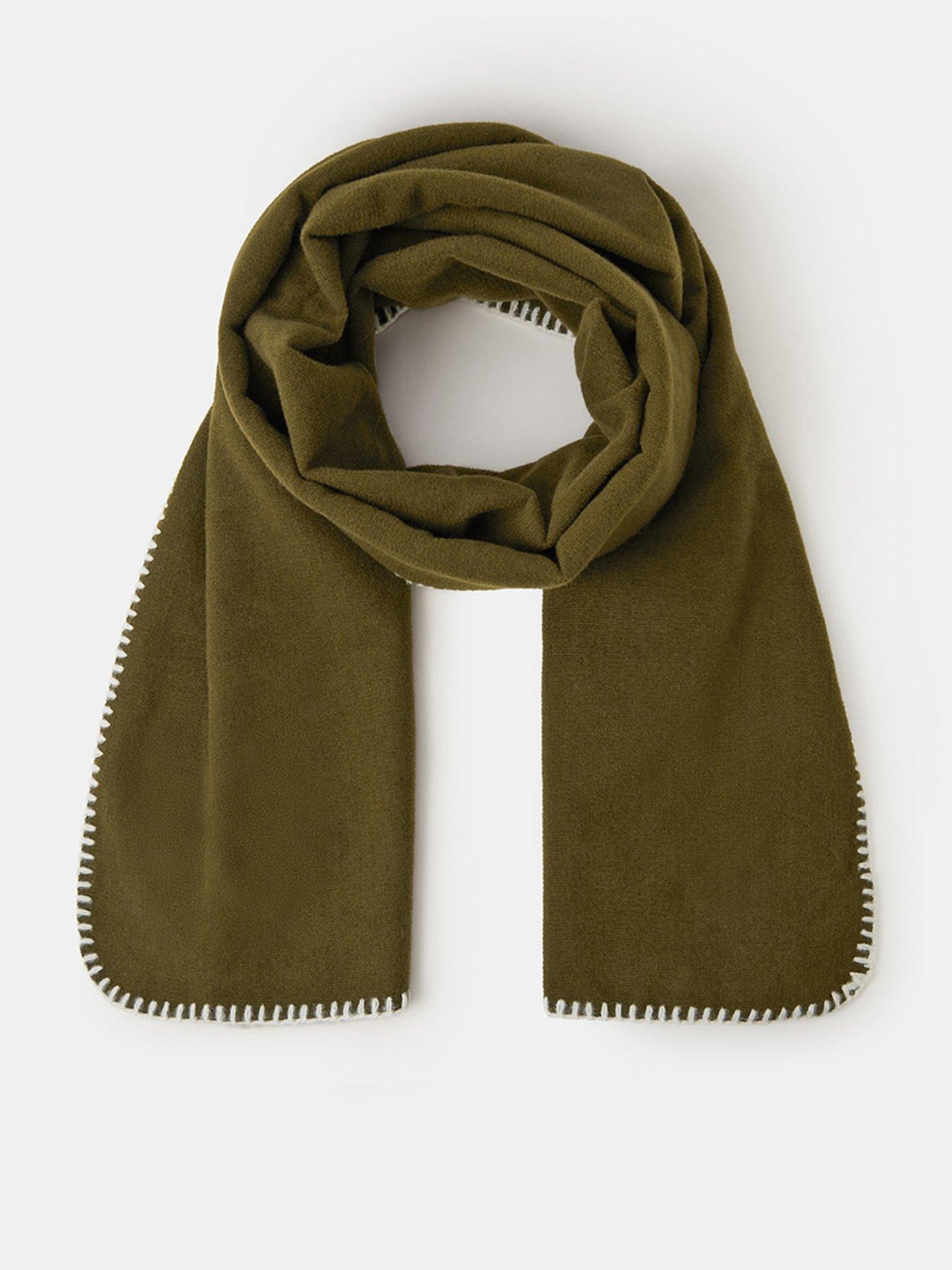  image of accessorize-stitched-edge-blanket-scarf