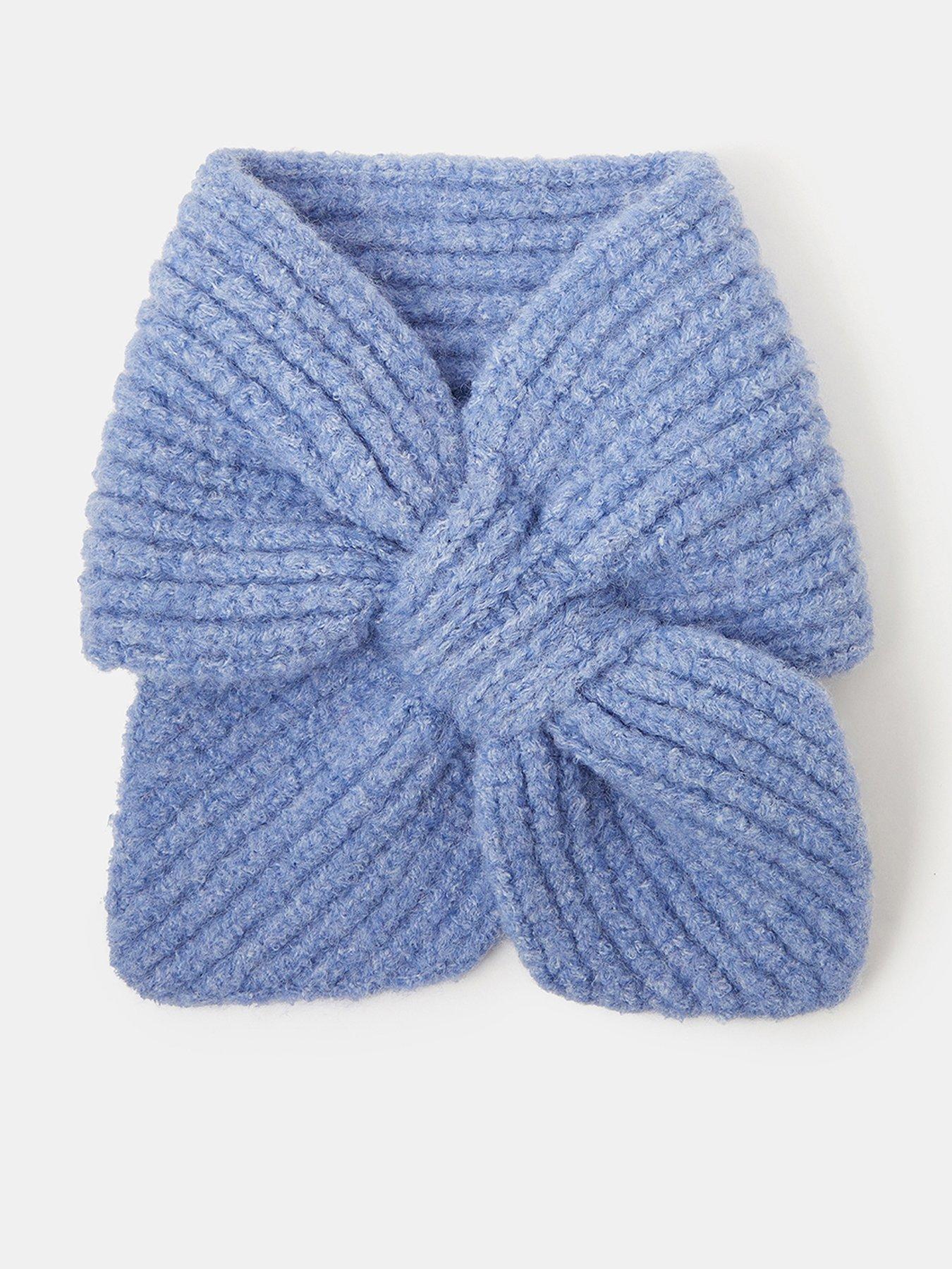  image of accessorize-small-rib-knit-triangle-scarf