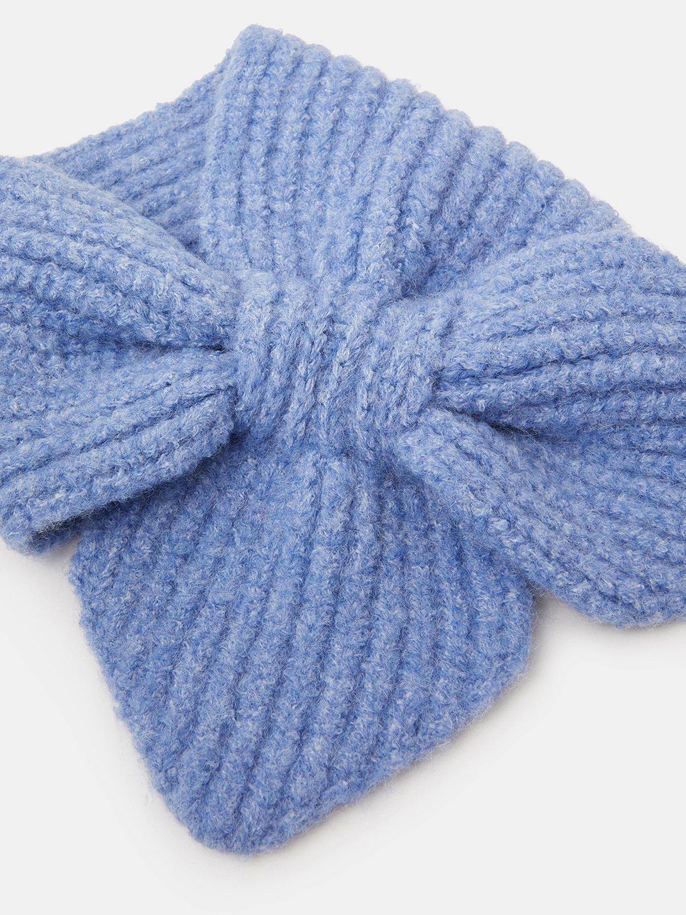  image of accessorize-small-rib-knit-triangle-scarf