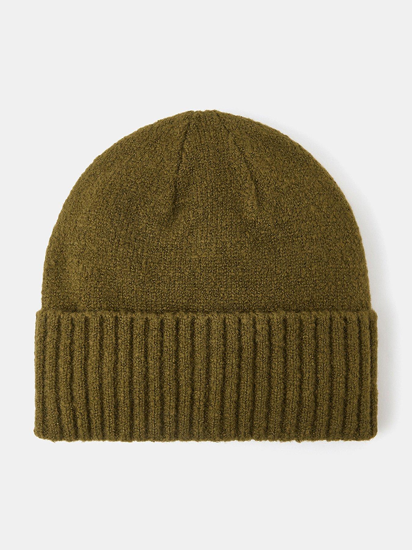 front image of accessorize-ribbed-knit-beanie-hat