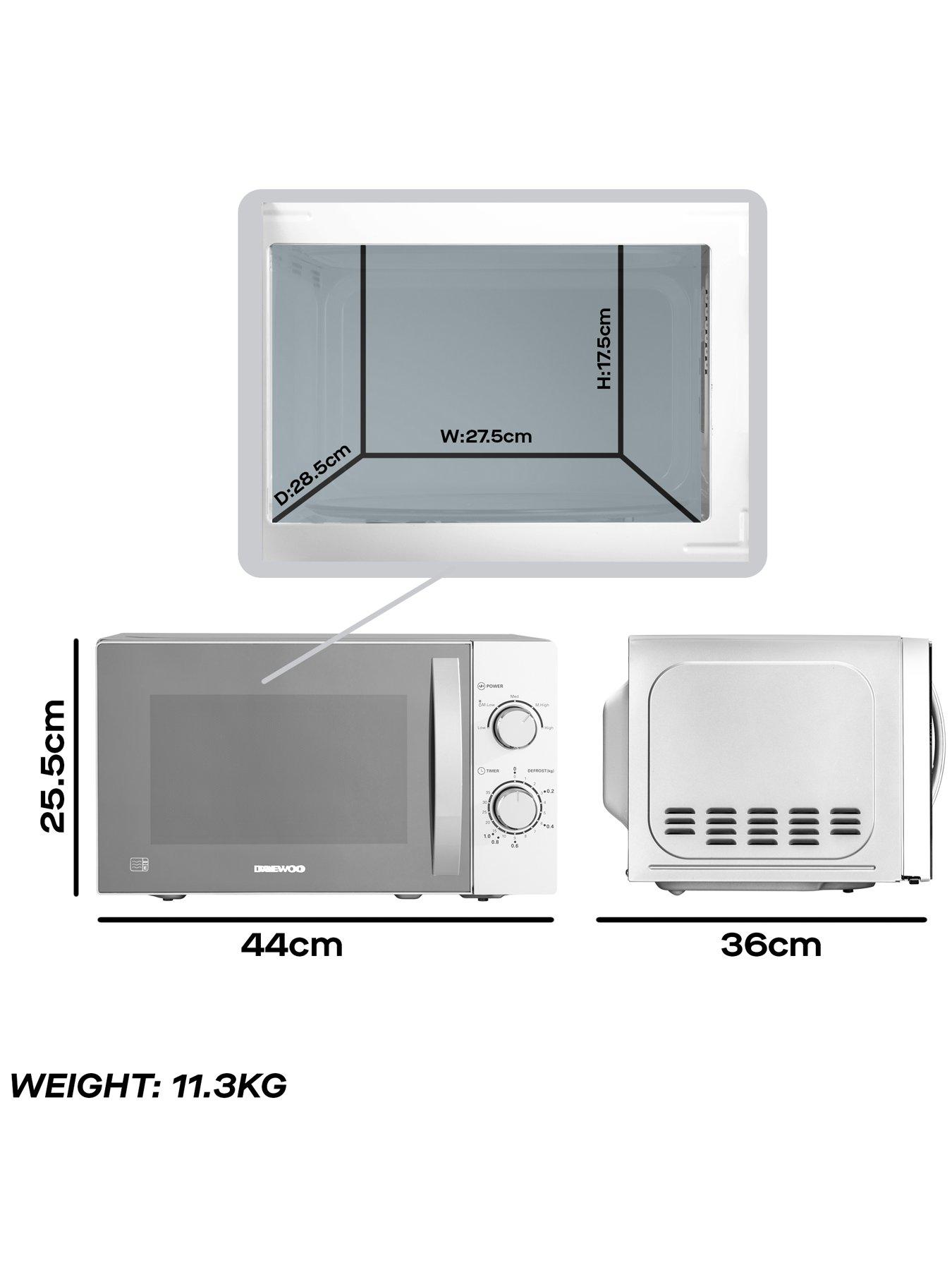 Image 5 of 5 of Daewoo New&nbsp;800W 20L Capacity Microwave&nbsp;-&nbsp;Silver&nbsp;