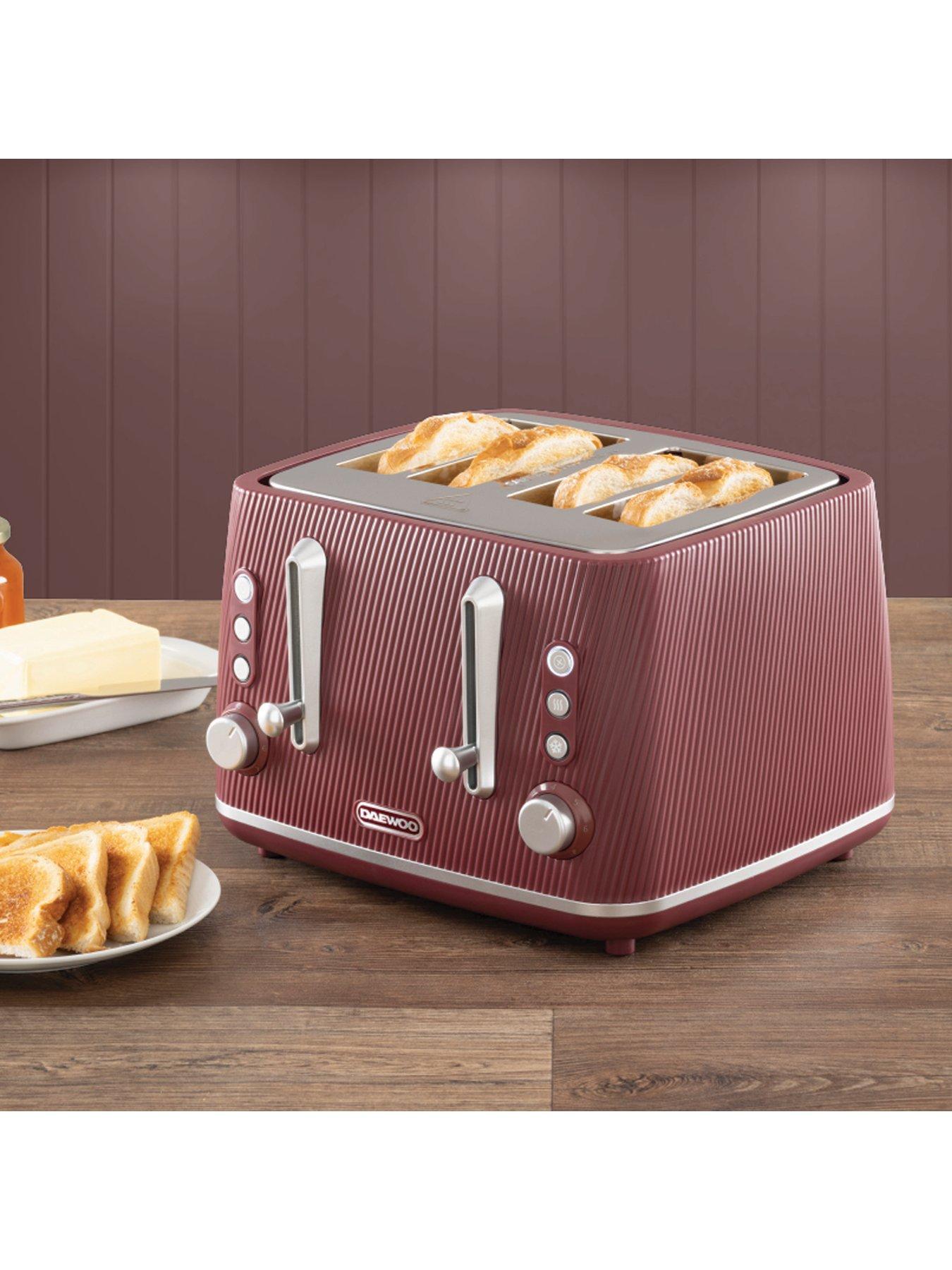 Image 4 of 4 of Daewoo Cascade 1.7L Kettle &amp; 4 Slice Toaster Bundle - Ruby