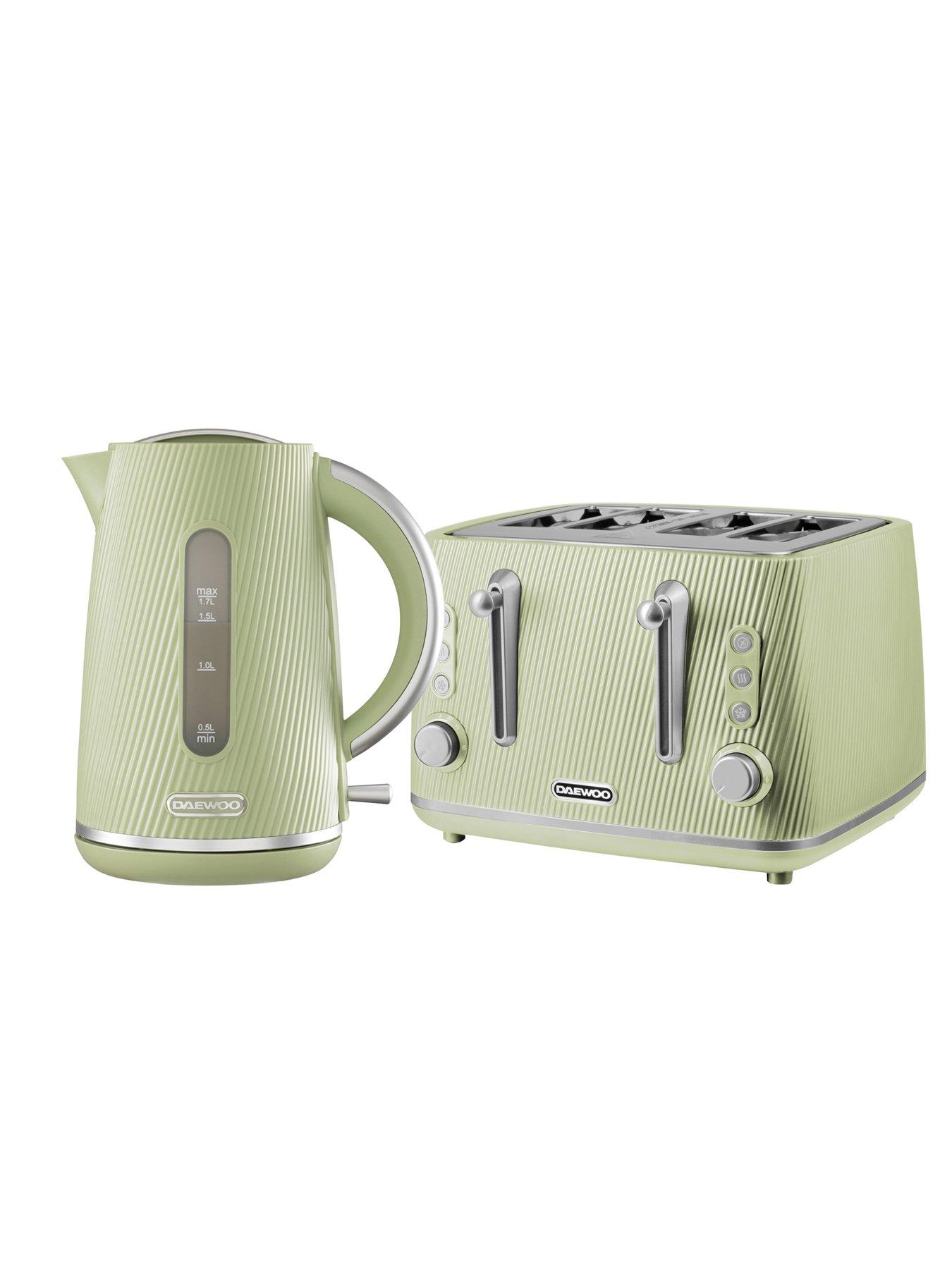 Image 2 of 4 of Daewoo Cascade 1.7L Kettle &amp; 4 Slice Toaster Bundle&nbsp;- Sage