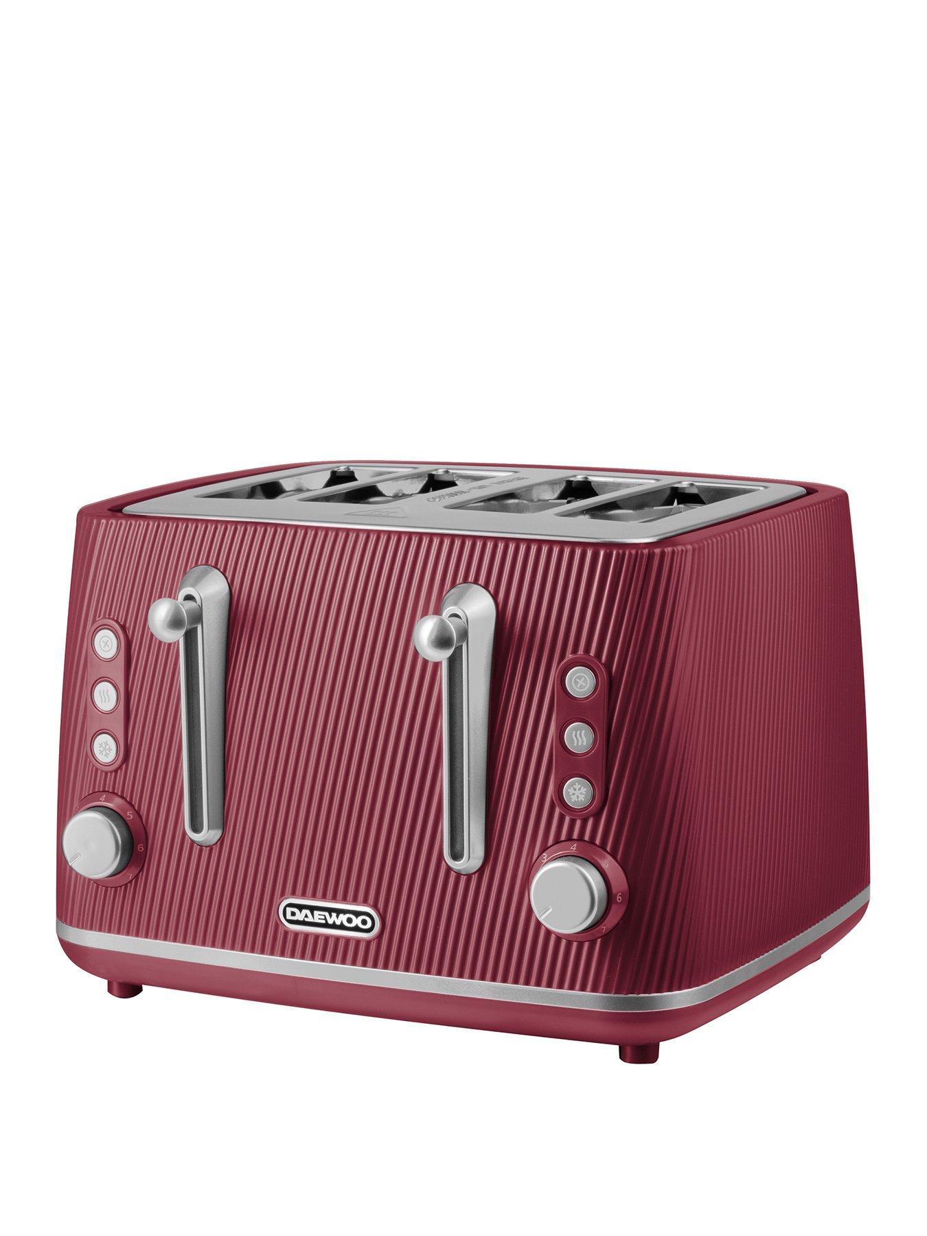 Daewoo Cascade 4 Slice Toaster - Ruby