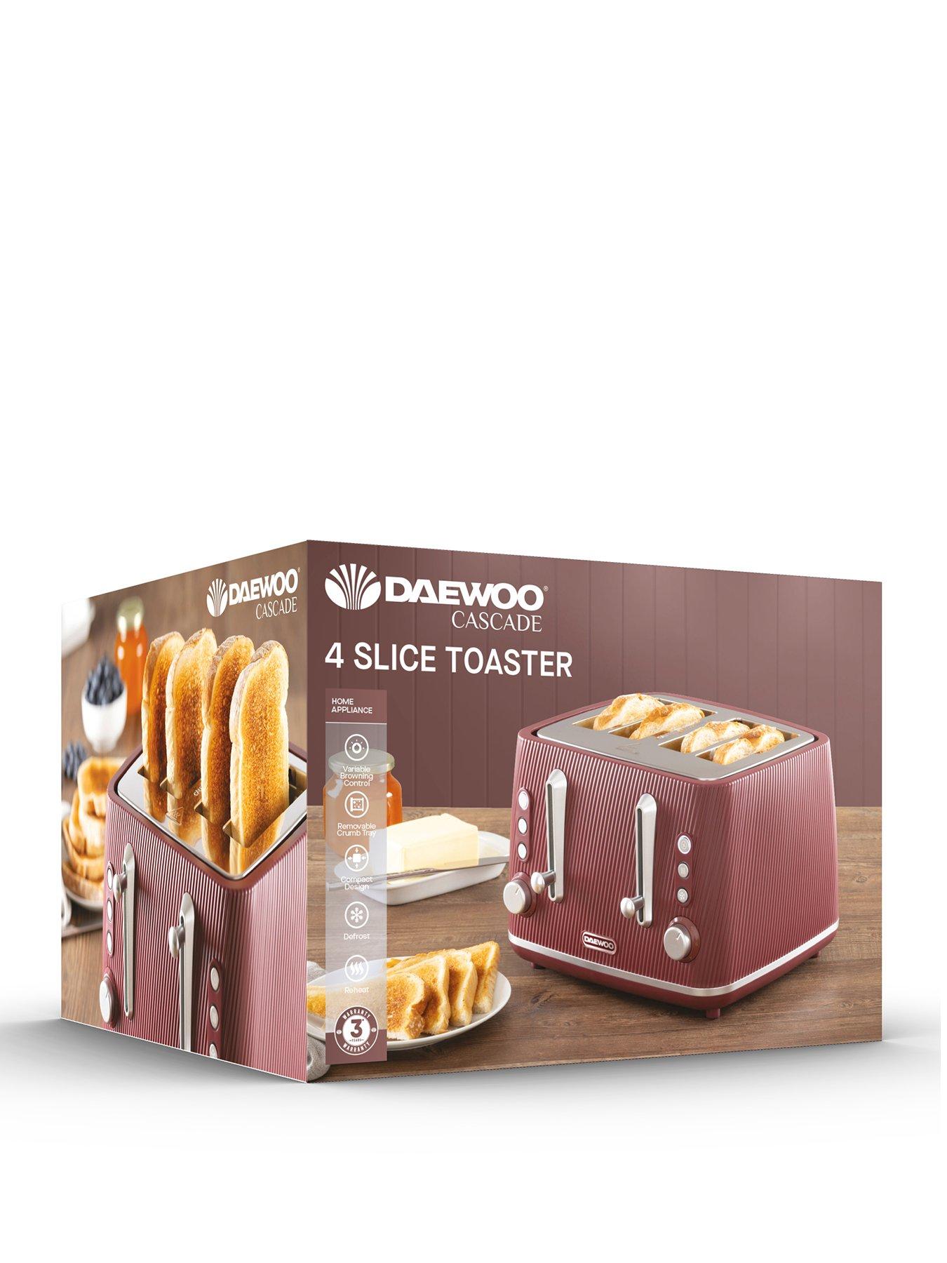 Image 1 of 6 of Daewoo Cascade 4 Slice Toaster - Ruby