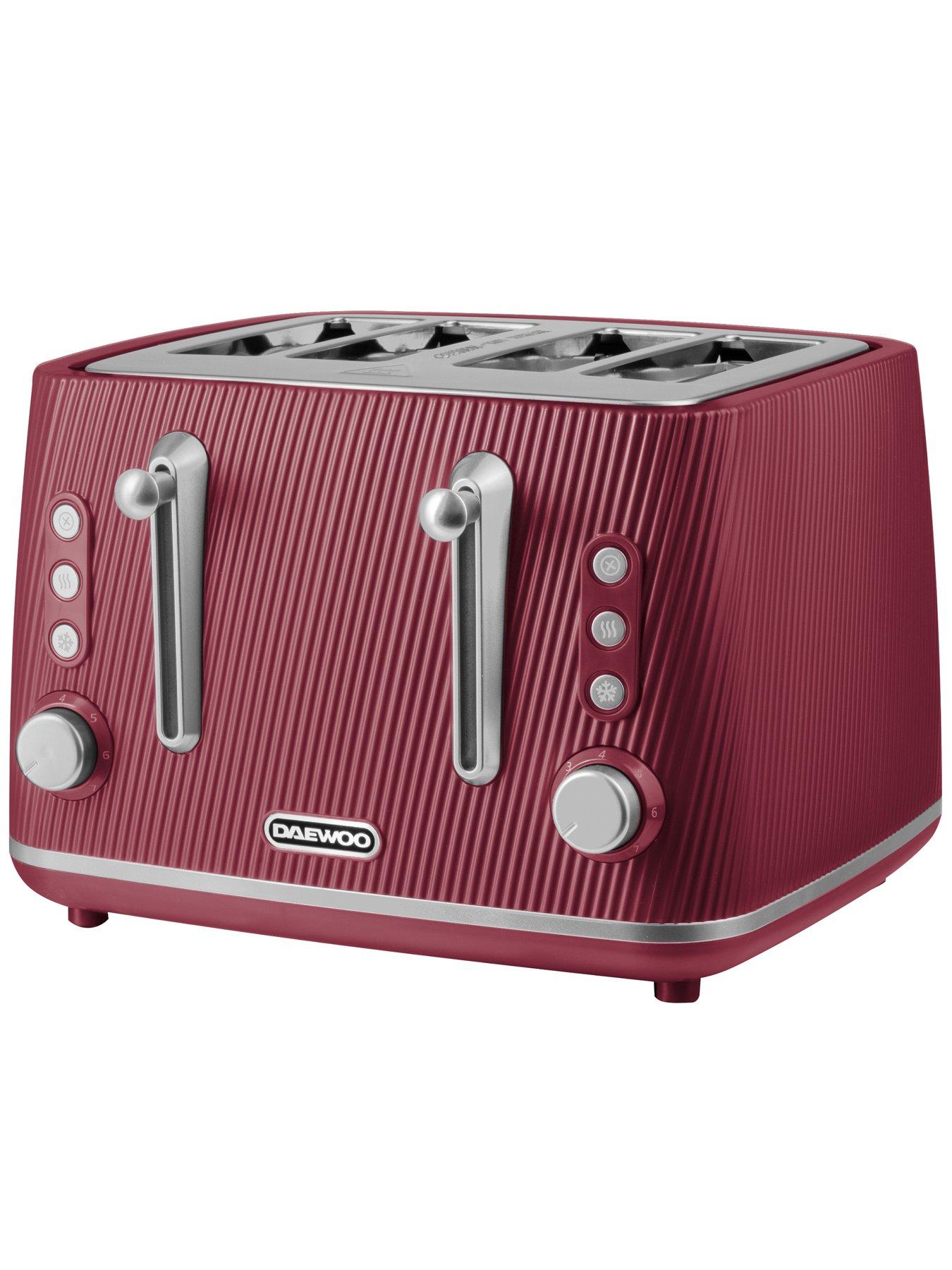 Image 2 of 6 of Daewoo Cascade 4 Slice Toaster - Ruby