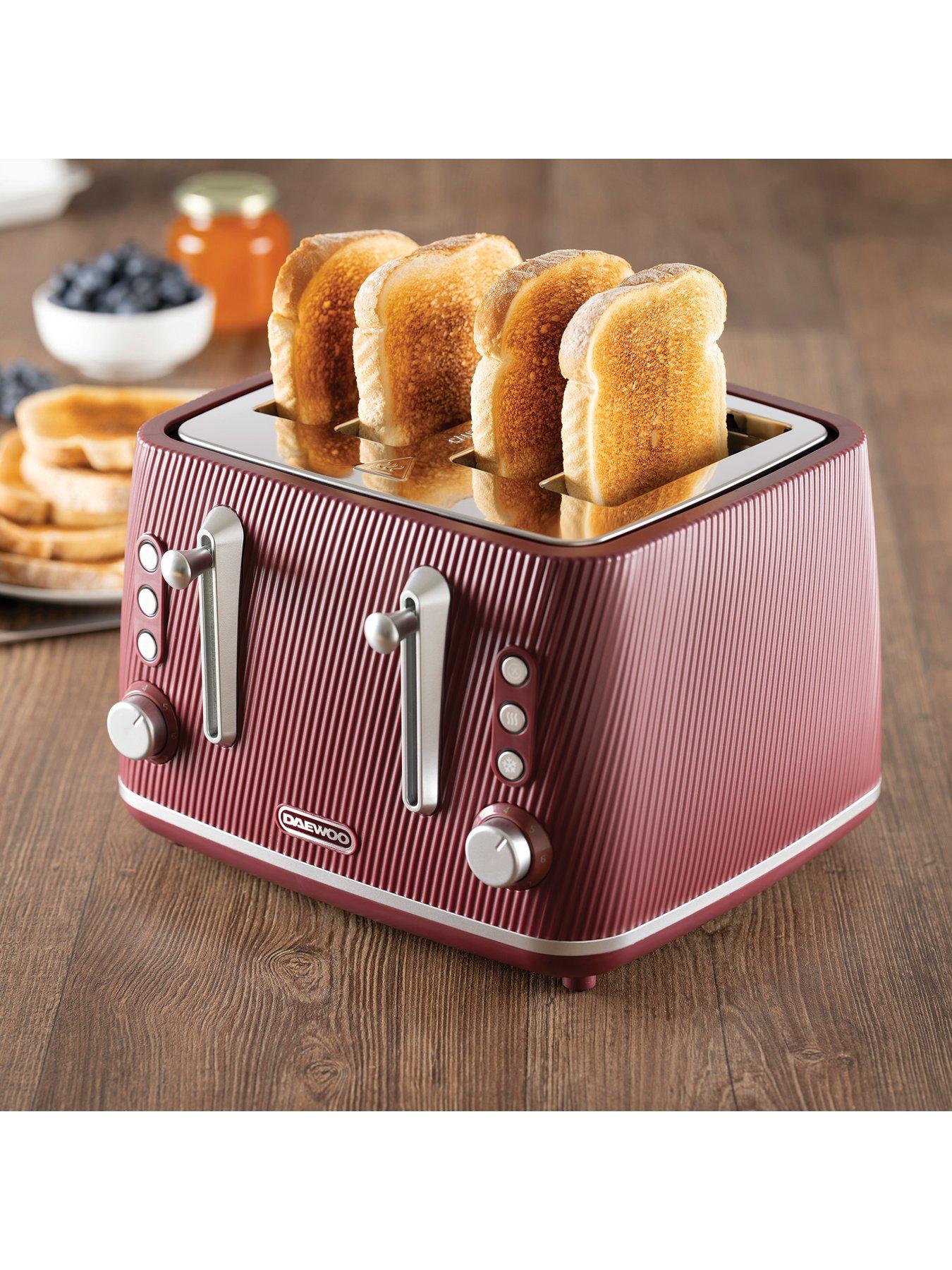 Image 4 of 6 of Daewoo Cascade 4 Slice Toaster - Ruby