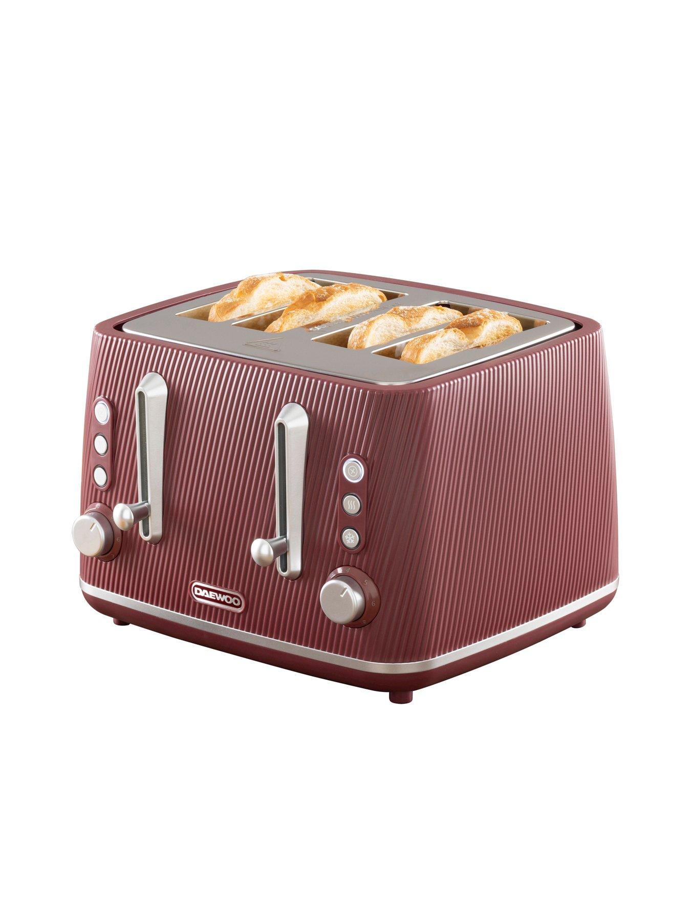 Image 6 of 6 of Daewoo Cascade 4 Slice Toaster - Ruby