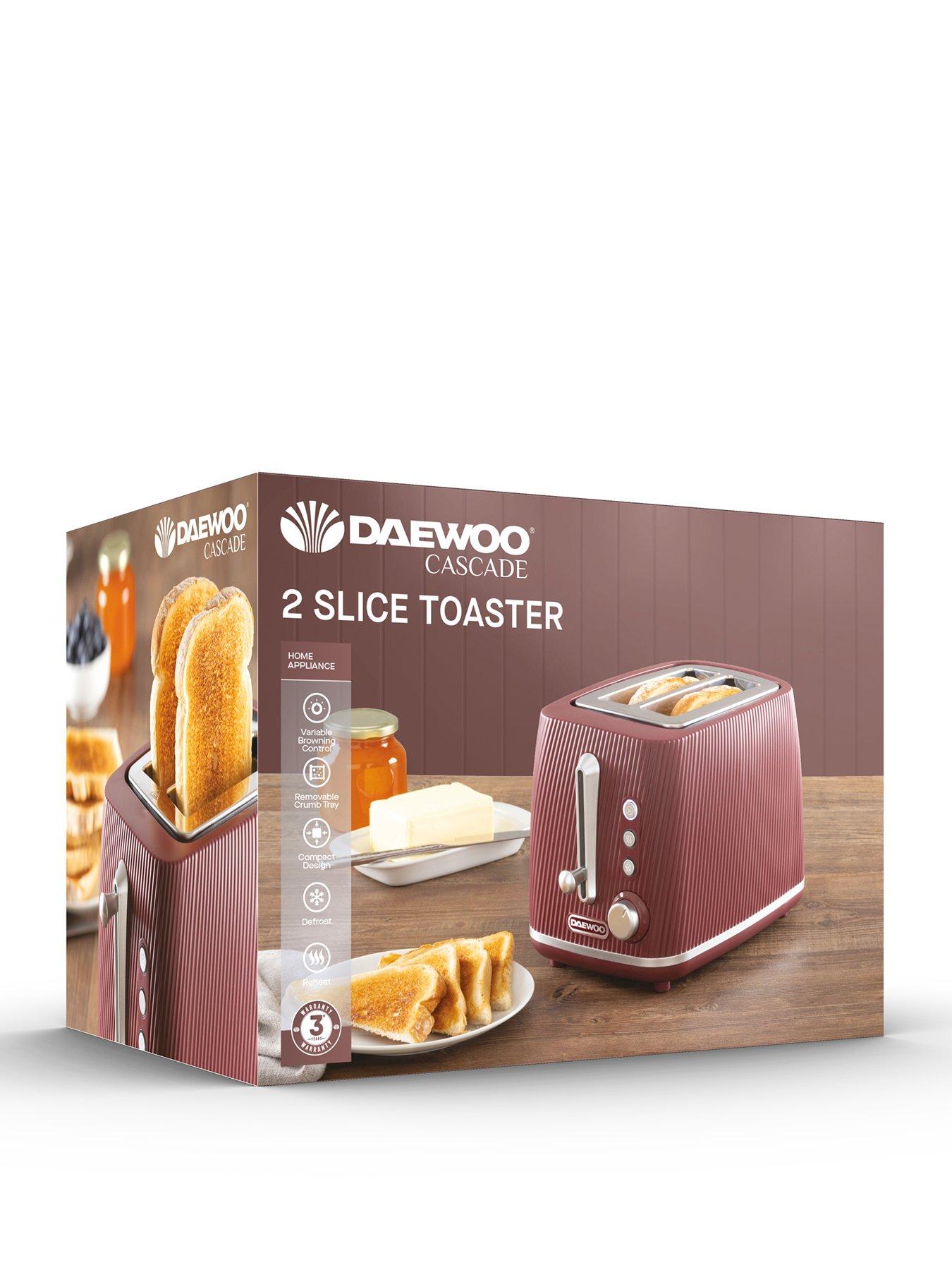 Daewoo Cascade 2 Slice Toaster - Ruby