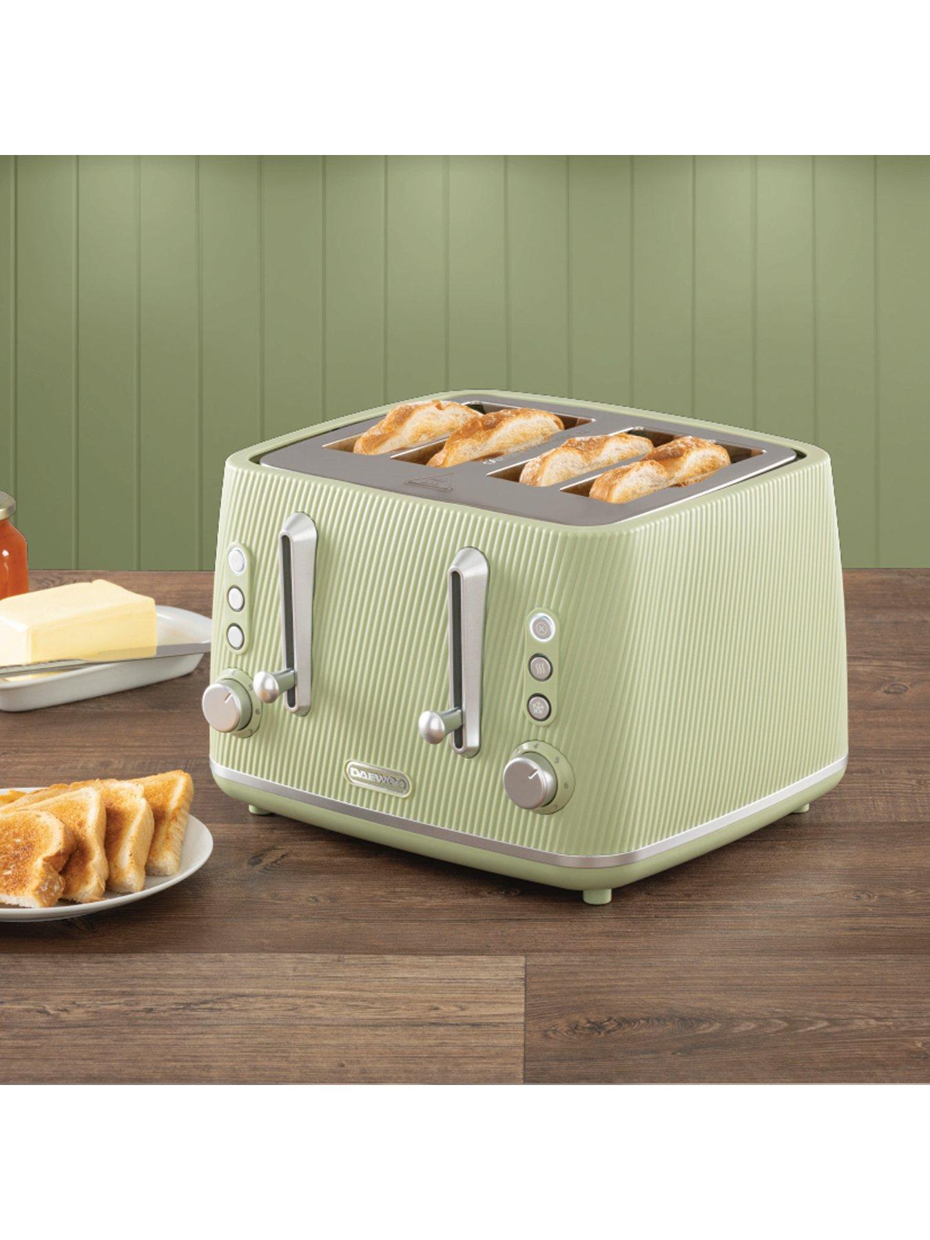 Image 2 of 7 of Daewoo Cascade 4 Slice Toaster - Sage